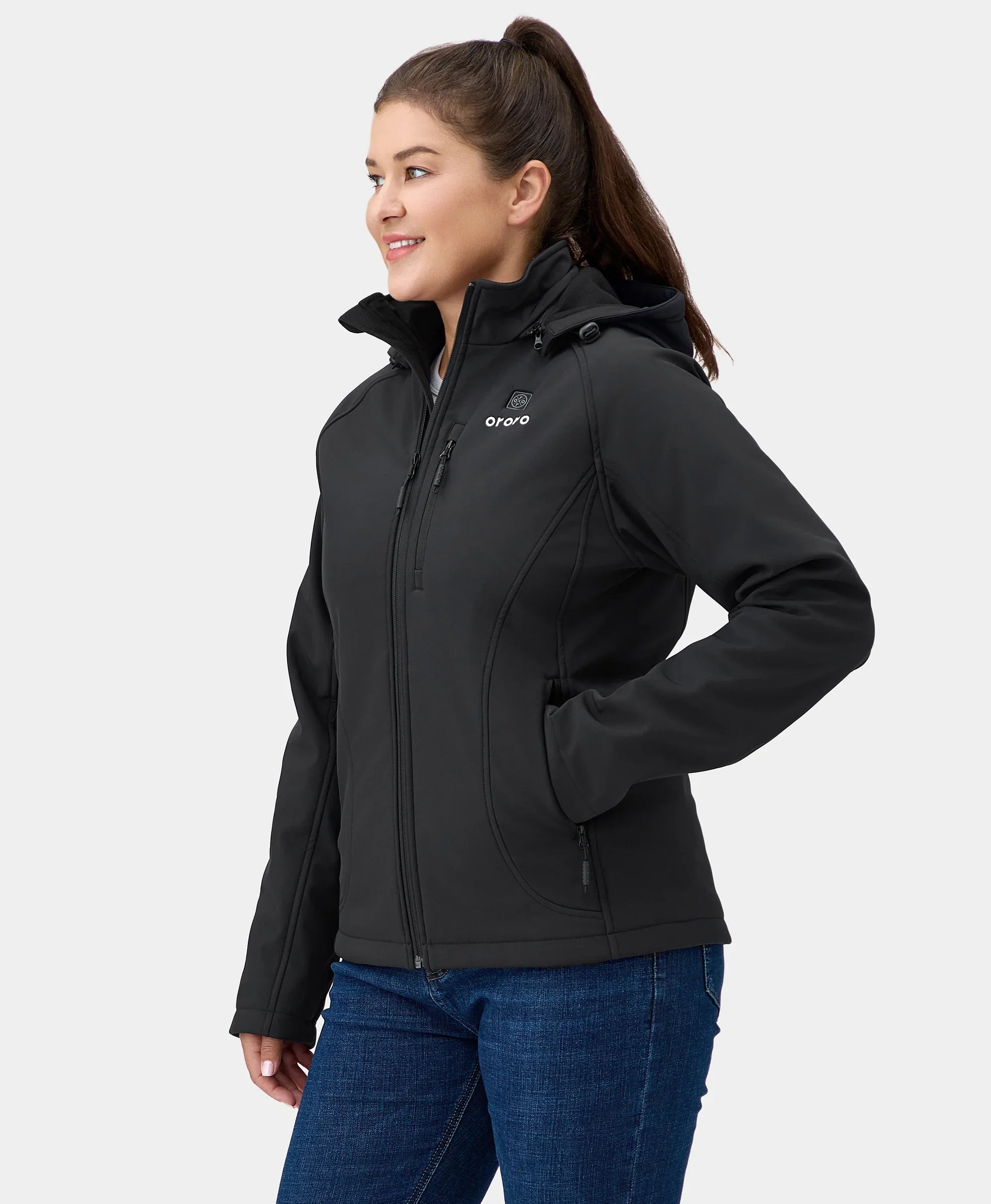 ORORO Heated Paragon Women's Heated Jacket - Black (Apparel Only) - Image 3