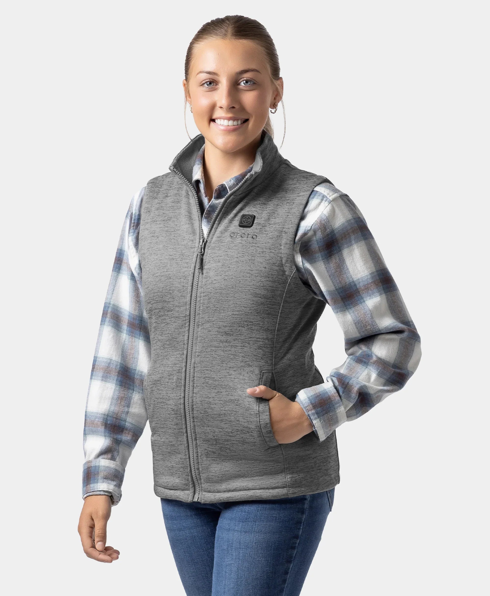 ORORO Heated Women's Heated Fleece Vest - Image 18