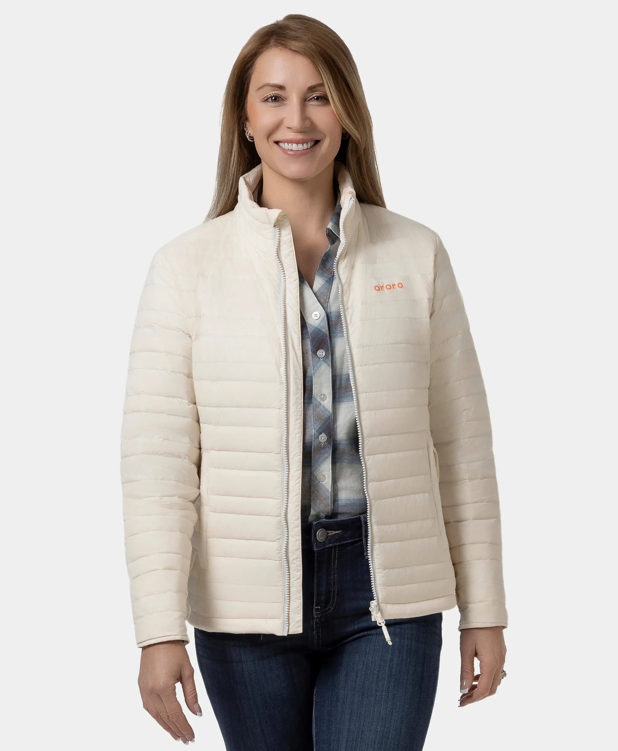 ORORO Heated (Open-box) River Ridge Women's 4-Zone Heated Lightweight Down Jacket (Battery Set Not Included) - Image 19
