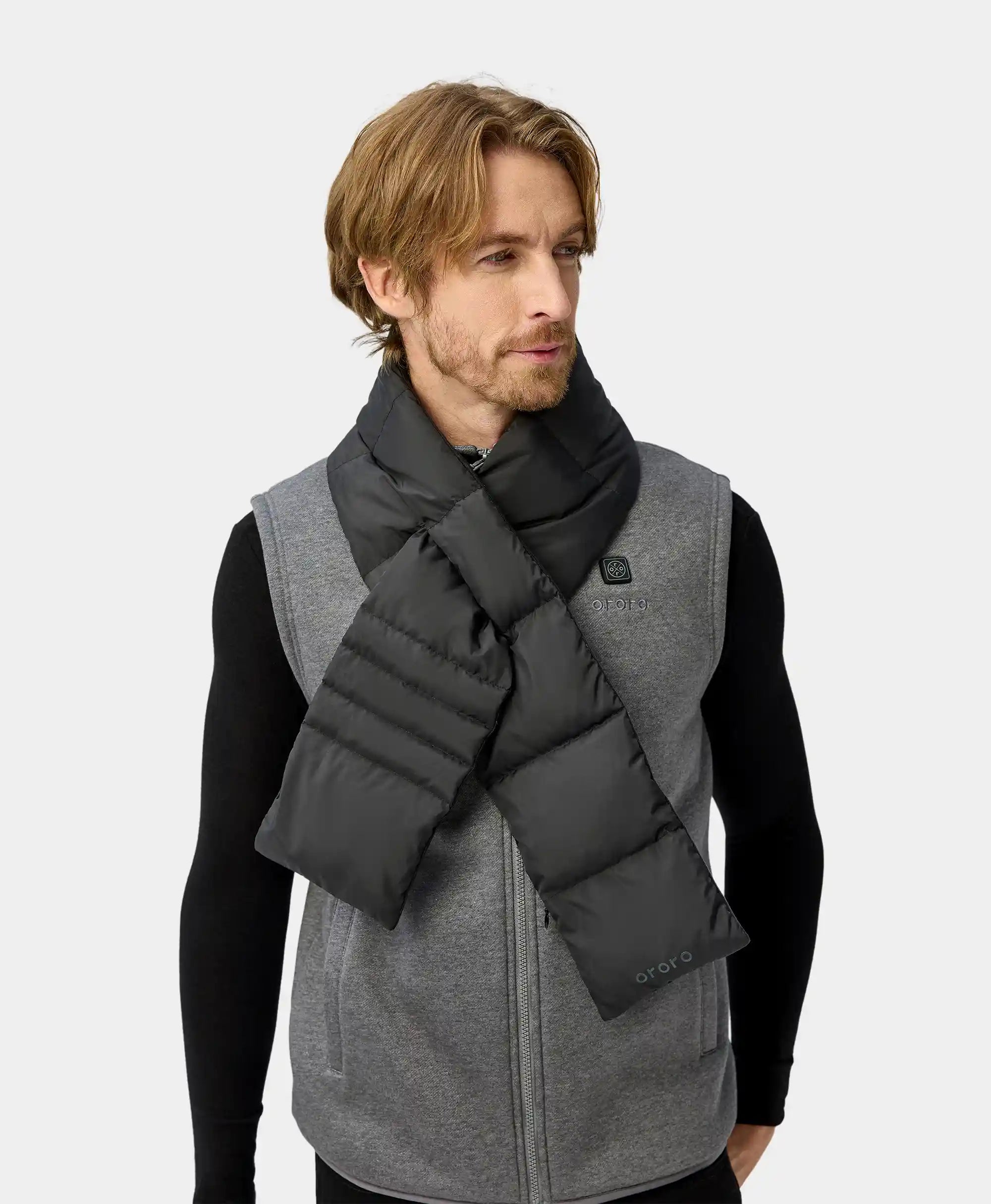 ORORO Heated Unisex Heated Puffer Down Scarf (Long) (ORORO Heated Final Sale) - Image 6