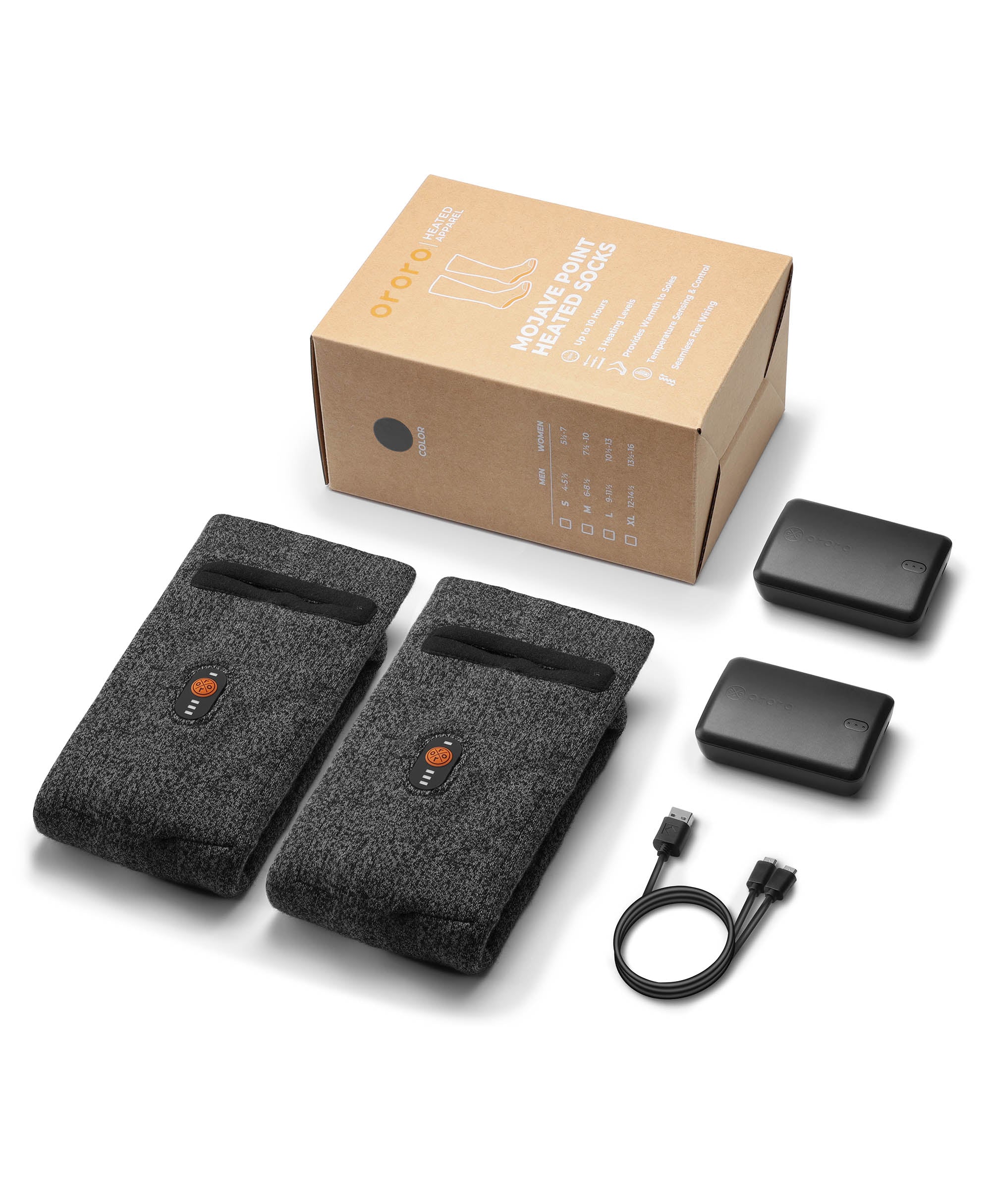 ORORO Heated Mojave Point Unisex Heated Socks 3.5 - Image 36