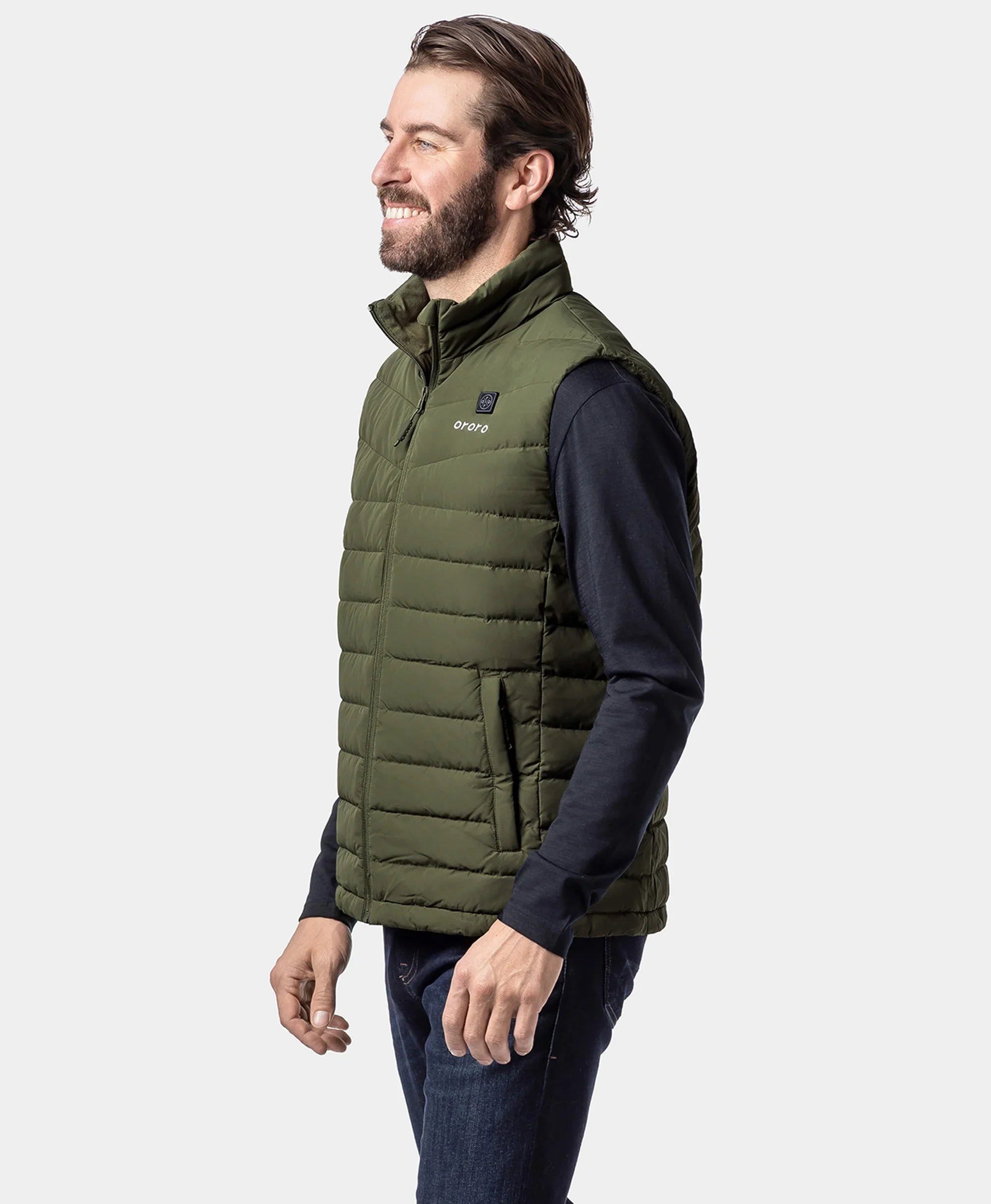 ORORO Heated Men's Heated Lightweight Down Vest - Image 29