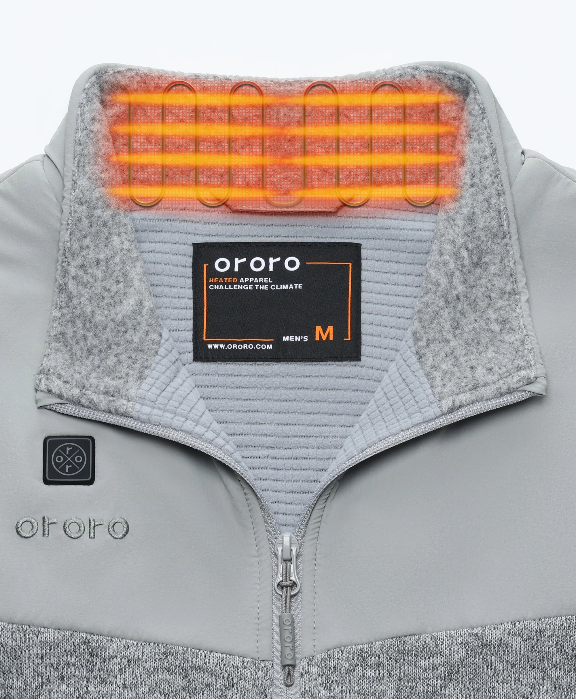 ORORO Heated (Open-box) Augusta Men's Heated Sweater Fleece Vest (Battery Set Not Included) - Image 20