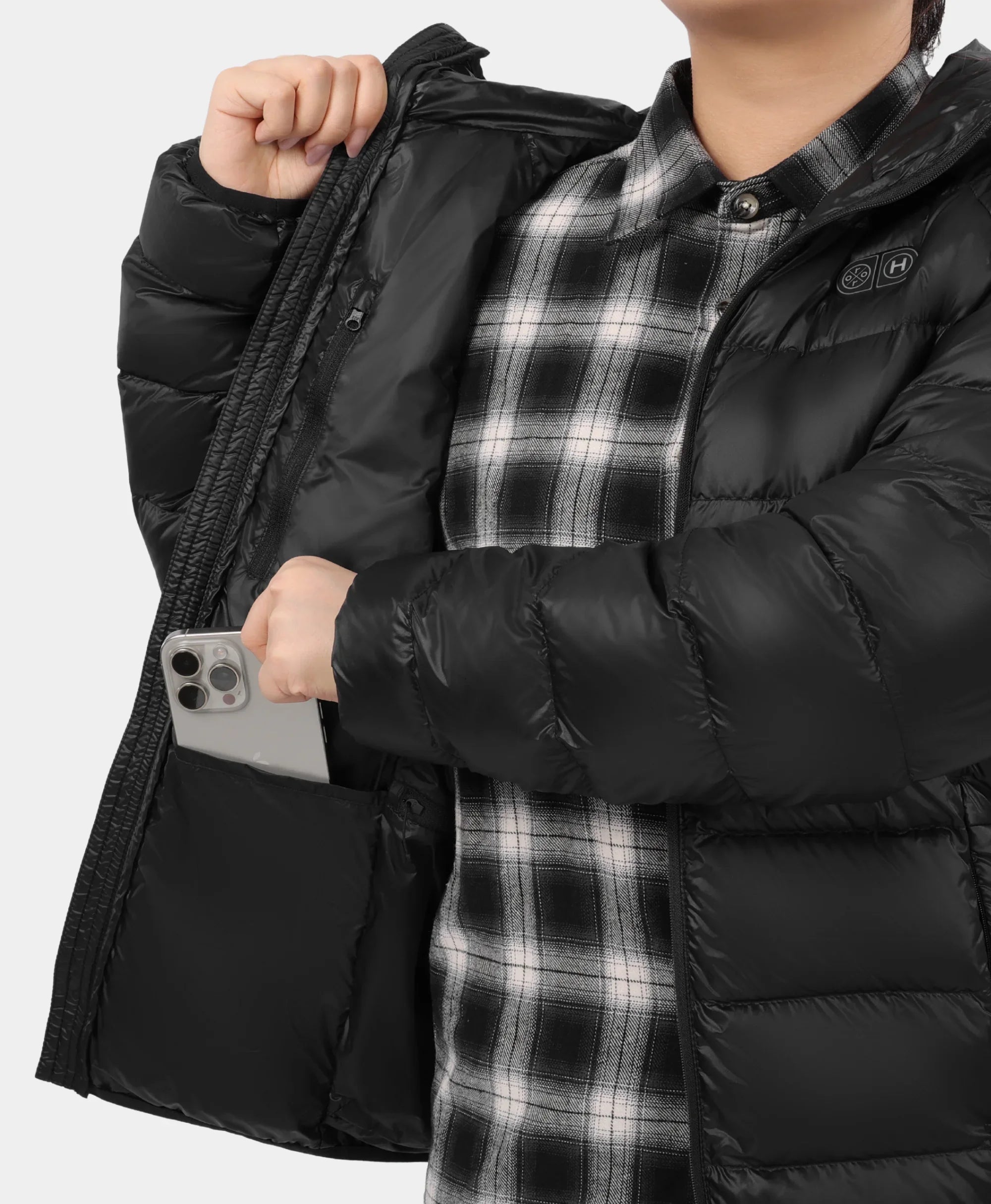 ORORO Heated AeroPro Women's 8-Zone Packable Heated Down Jacket - Image 14