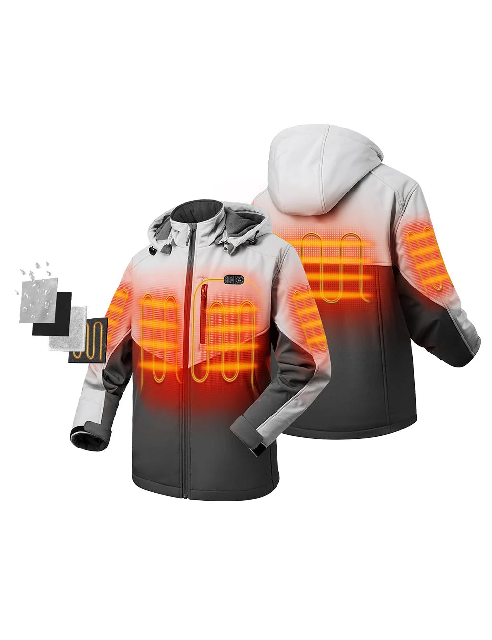 ORORO Heated (Open-box) Men's Heated Dual Control Jacket with 5 Heating Zones (Chest Heating) (Battery Set Not Included) - Image 31