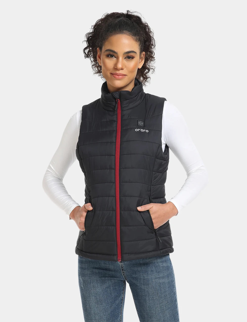 ORORO Heated Women's Classic Heated Vest - Black - Image 3
