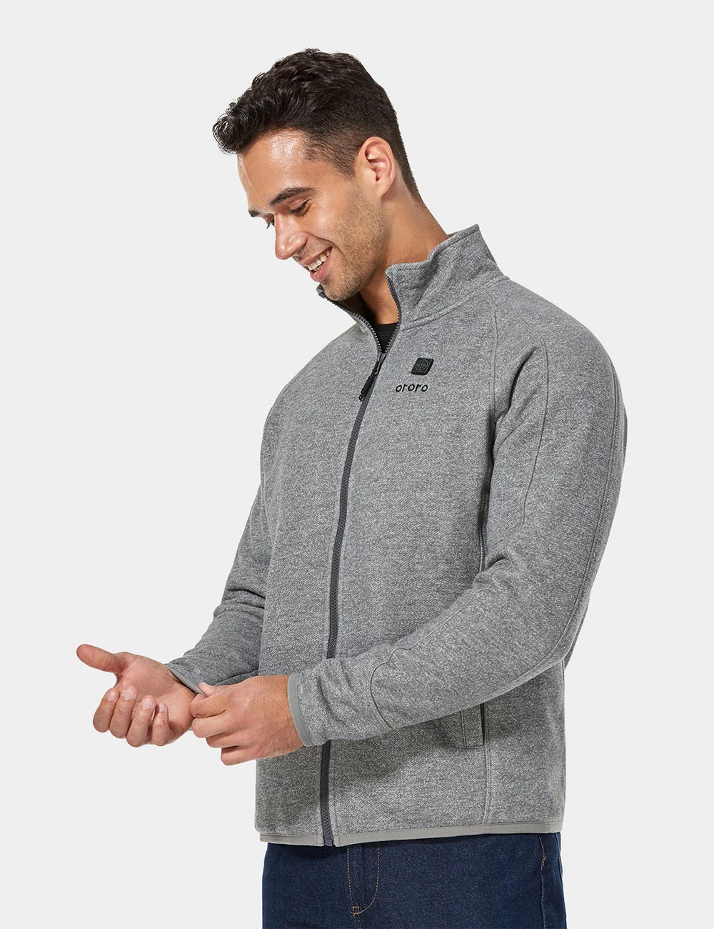 ORORO Heated Men's Heated Full-Zip Fleece Jacket (Apparel Only) - Image 3