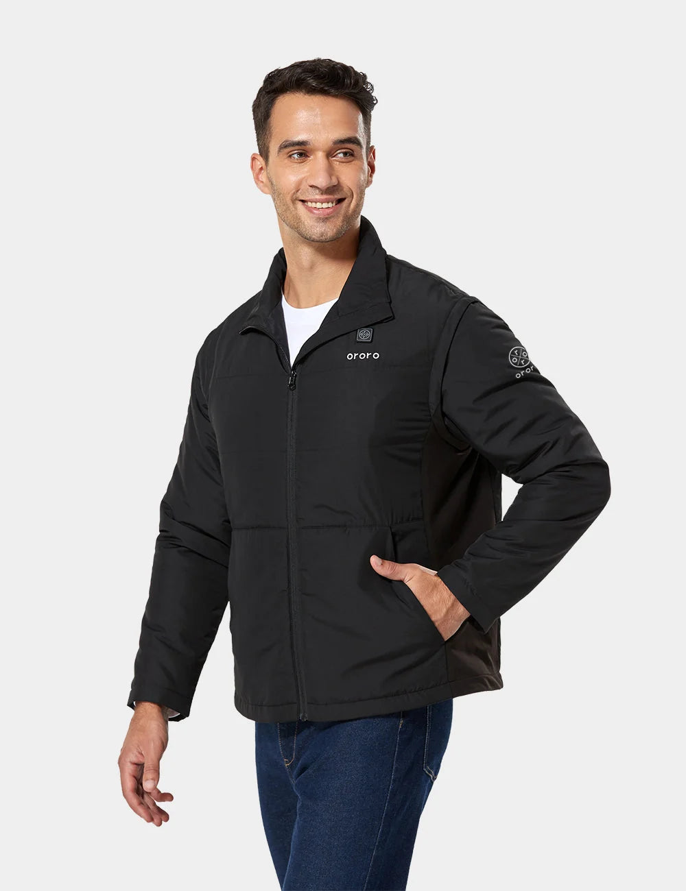 ORORO Heated Men's Heated Golf Jacket (with Zip-Off Sleeves) (Apparel Only)