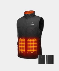 ORORO Heated Bundle Deal - ORORO Heated Men's Heated Quilted Vest  & Extra Mini 5K Battery