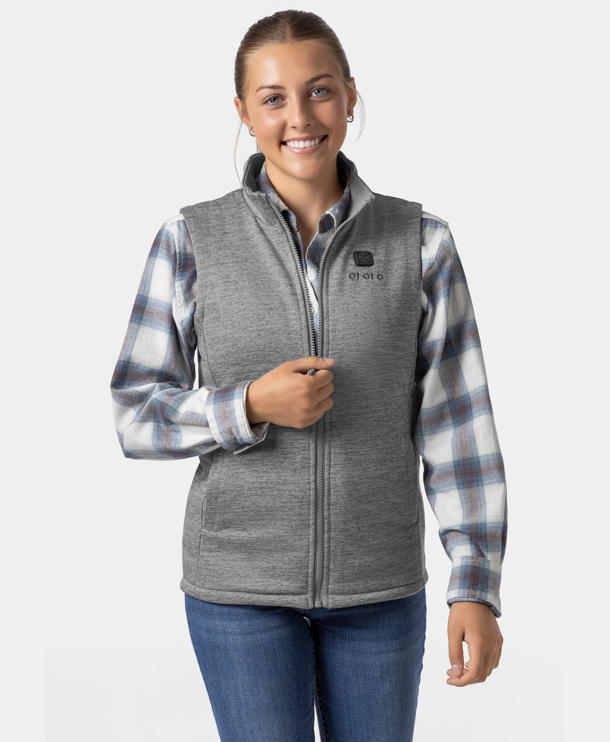 ORORO Heated Women's Heated Fleece Vest - Image 17