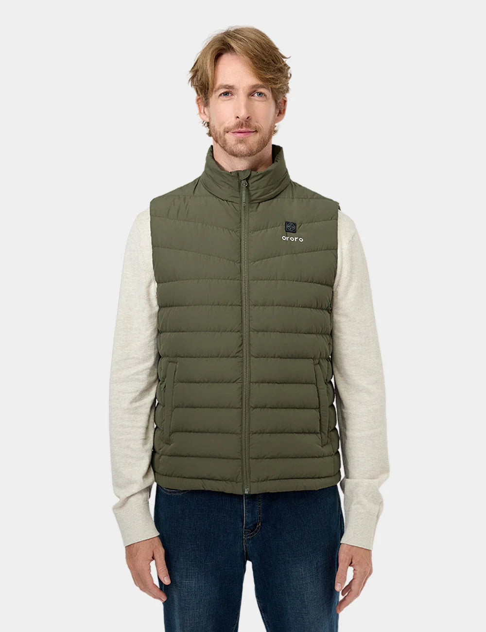 ORORO Heated (Open-box) Men's Heated Lightweight Down Vest (Battery Set Not Included) - Image 16