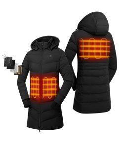 ORORO Heated (Open-box) Women's Heated Puffer Parka Jacket (Battery Set Not Included)