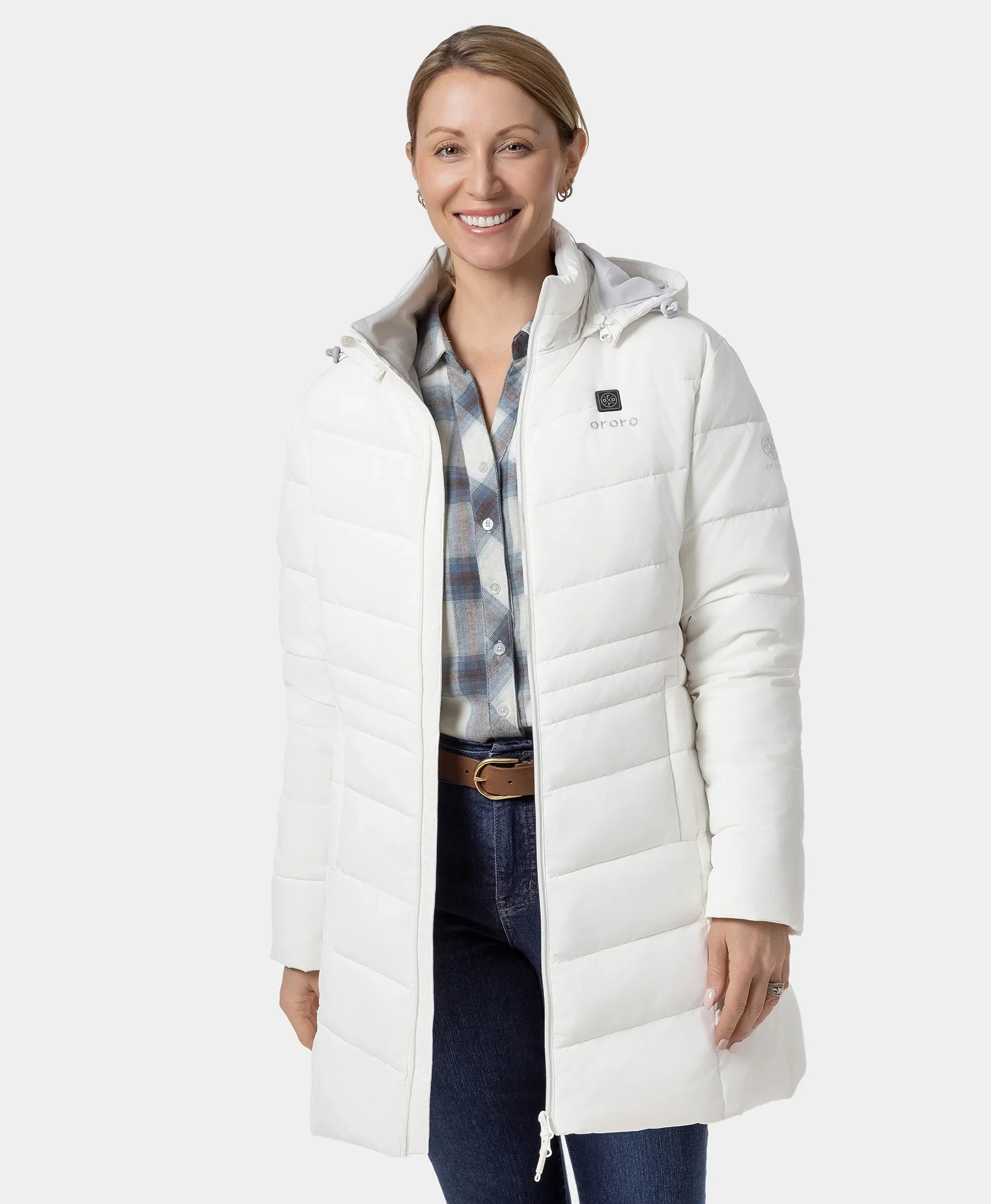 ORORO Heated Women's Heated Puffer Parka Jacket (ORORO Heated Final Sale) - Image 4