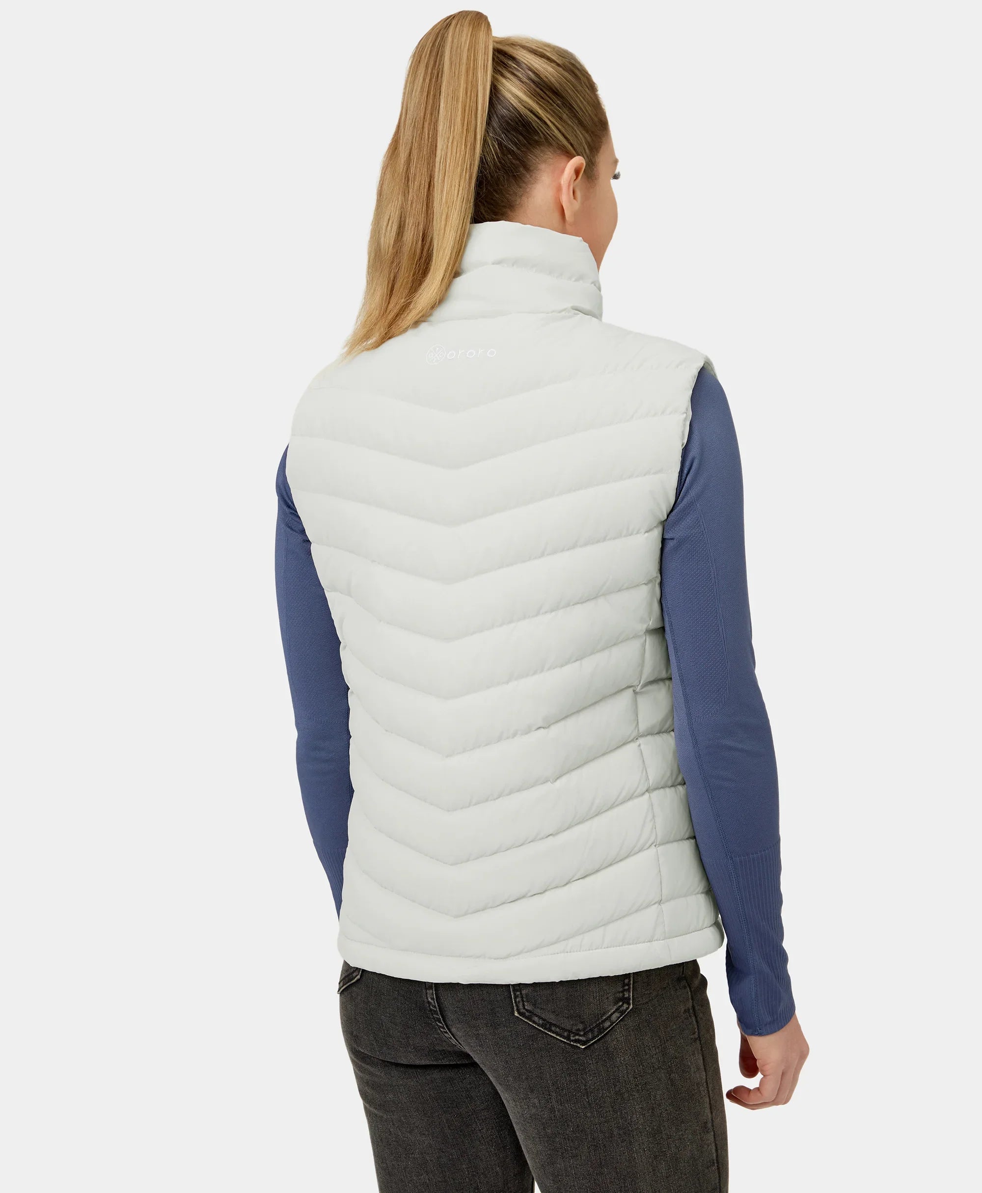 ORORO Heated Women's Heated Lightweight Down Vest - Image 16