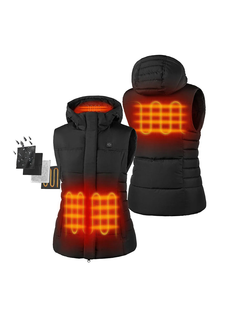 ORORO Heated Women's Heated Down Vest (800-Fill) - Image 17