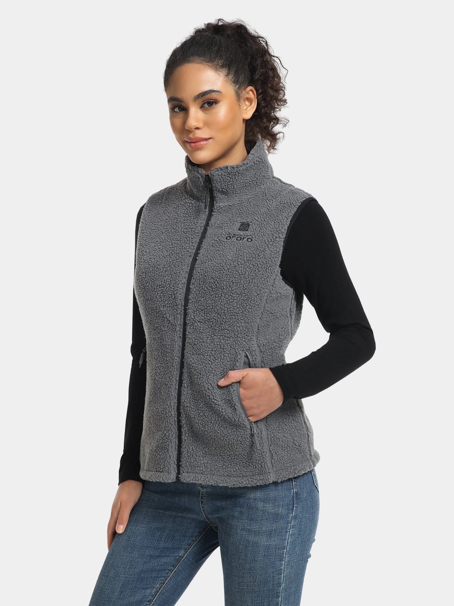 ORORO Heated (Open-box) Women's Heated Recycled Fleece Vest (Battery Set Not Included) - Image 14