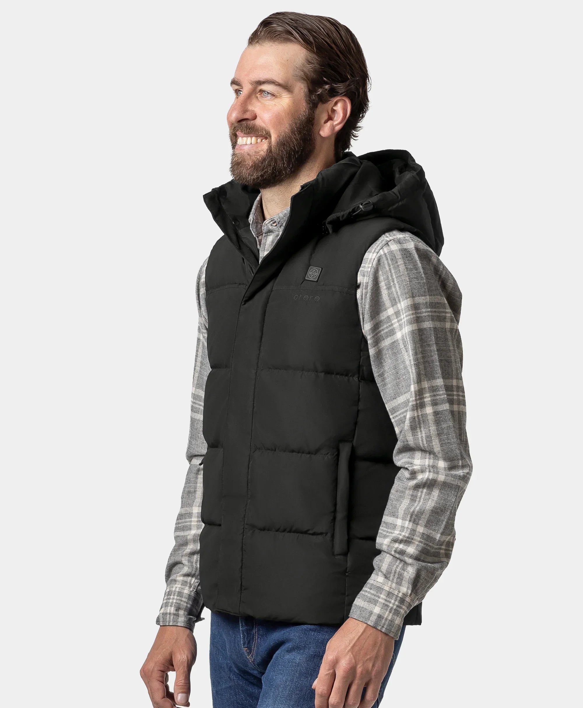 ORORO Heated (Open-box) Men's Heated Down Vest (Battery Set Not Included) - Image 3
