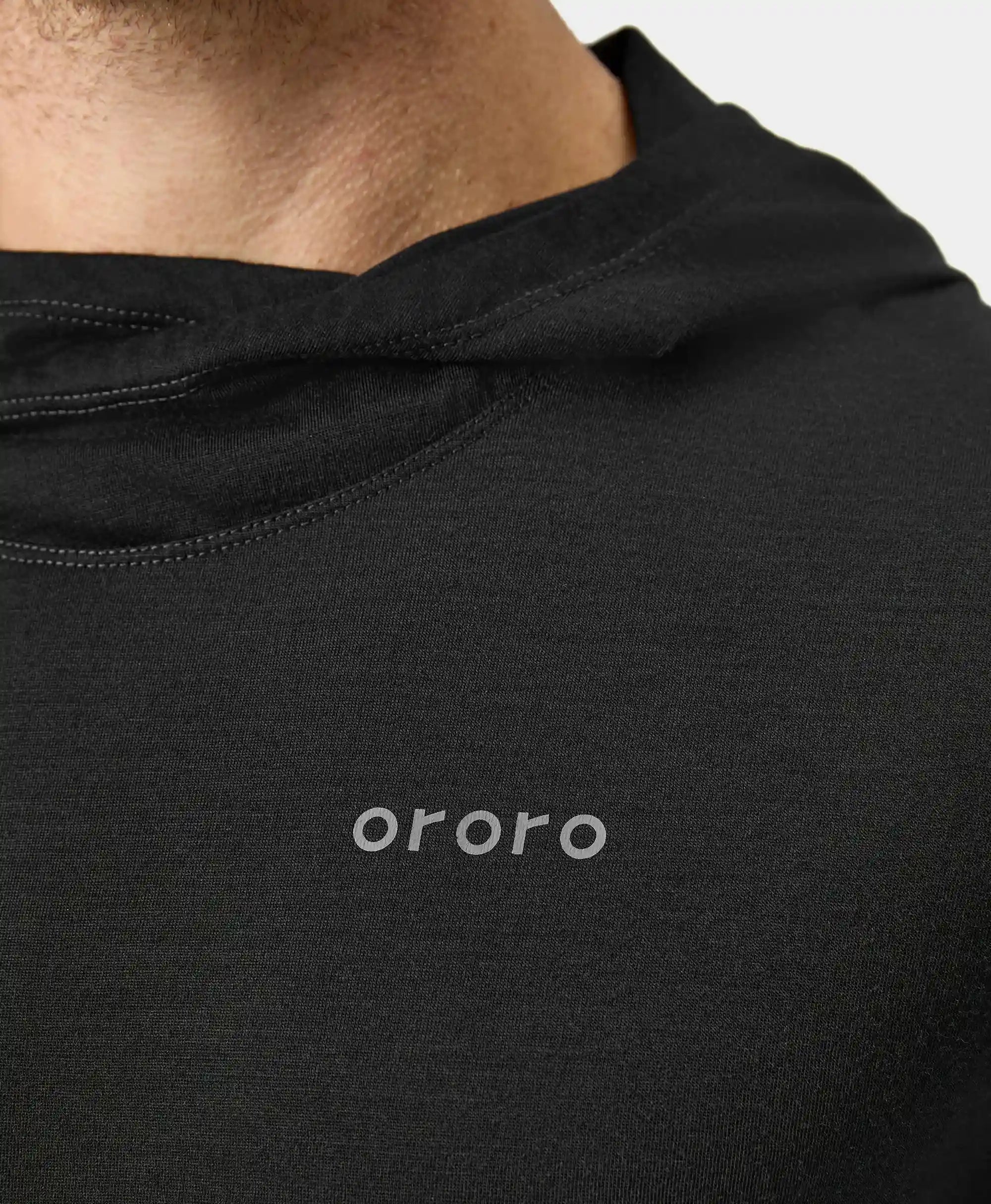 ORORO Heated Aoraki Unisex Merino Wool Blend Baselayer - Black - Image 13