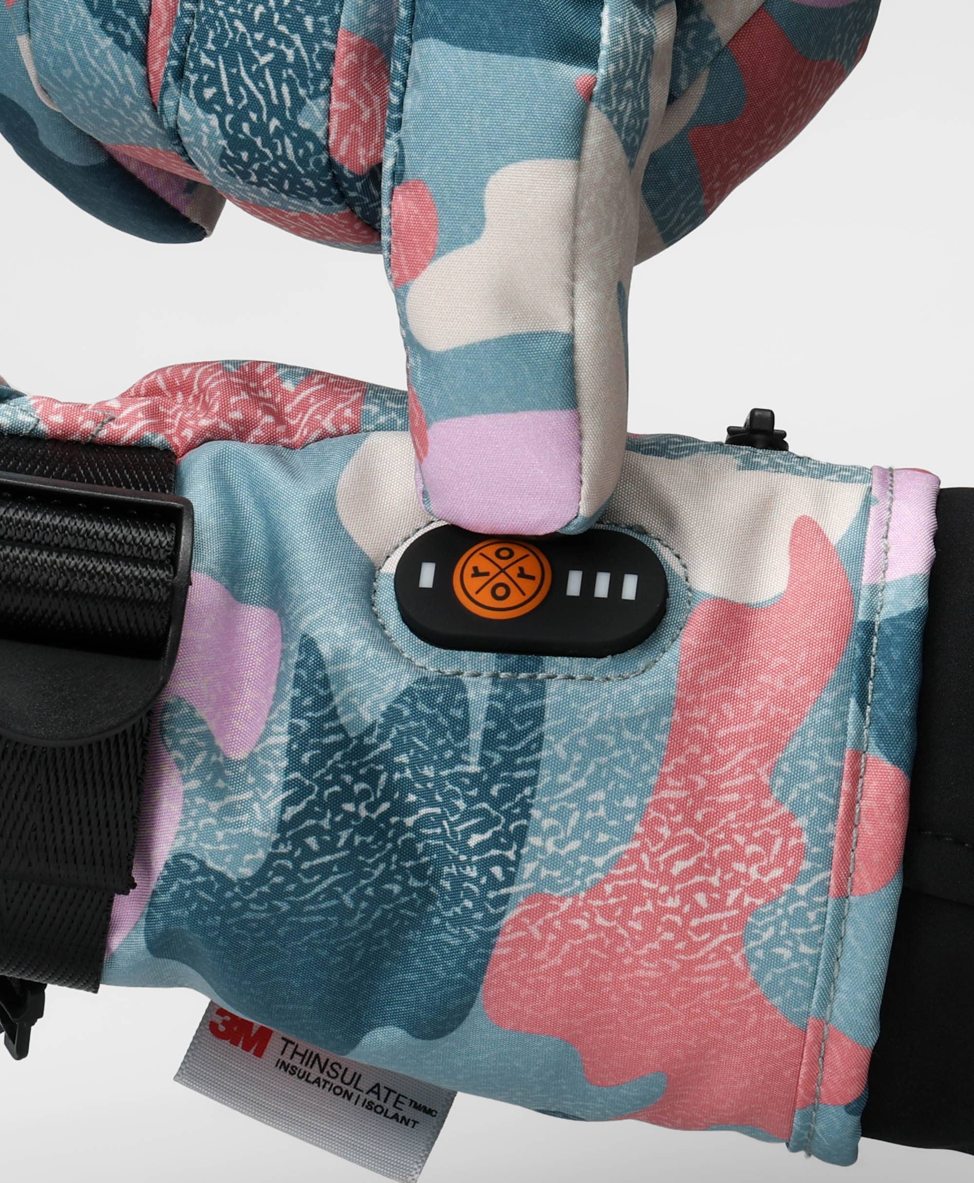 ORORO Heated (Open-box) Kyoto Women's Colorprint Heated Lightweight Gloves - Image 3