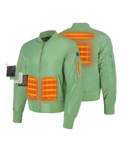 ORORO Heated (Open-box) Cityscape Women's Heated Bomber Jacket(Battery Set Not Included)