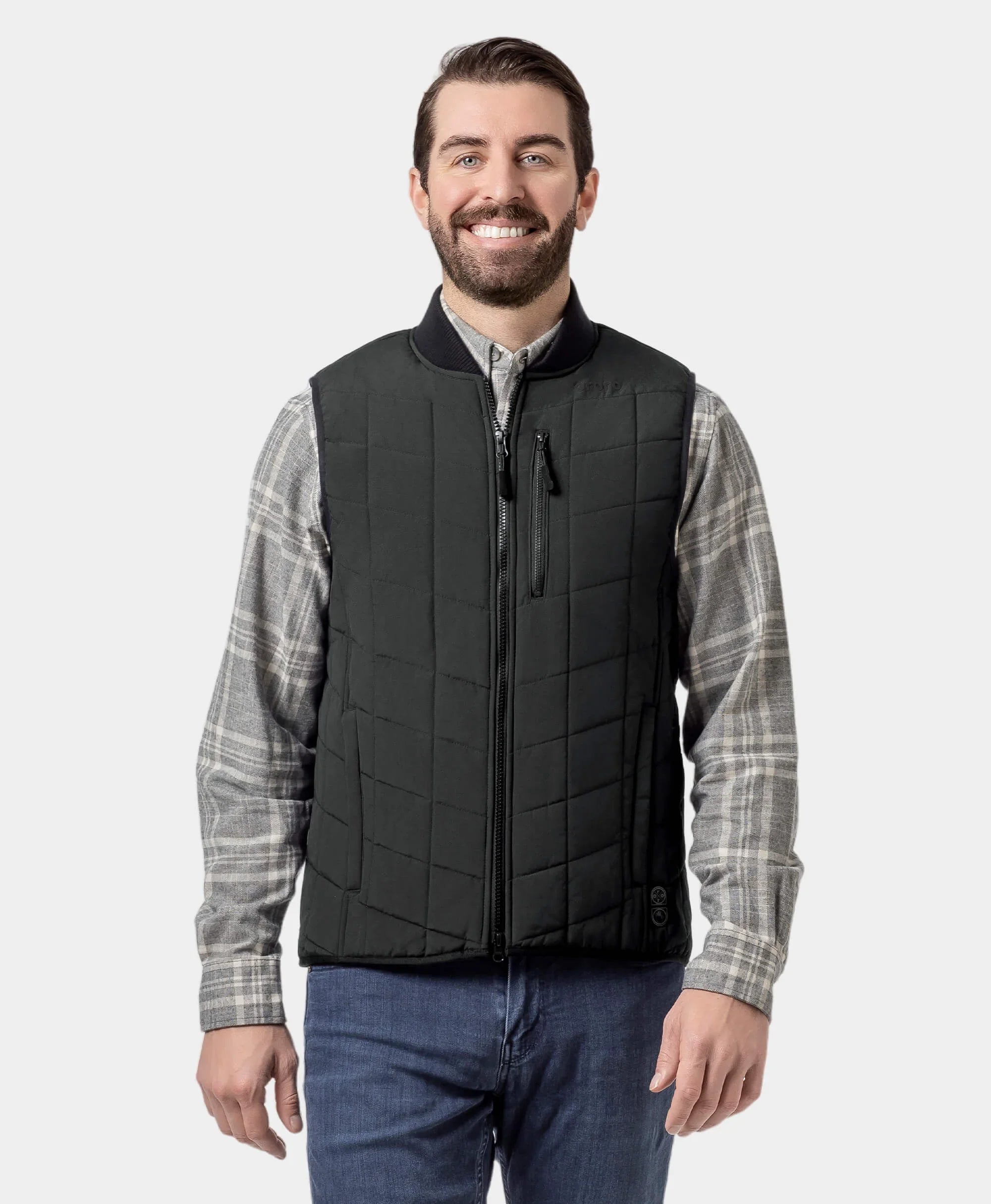 ORORO Heated Scranton Men's 5-Zone Insulated Heated Bomber Vest (Apparel Only) - Image 11