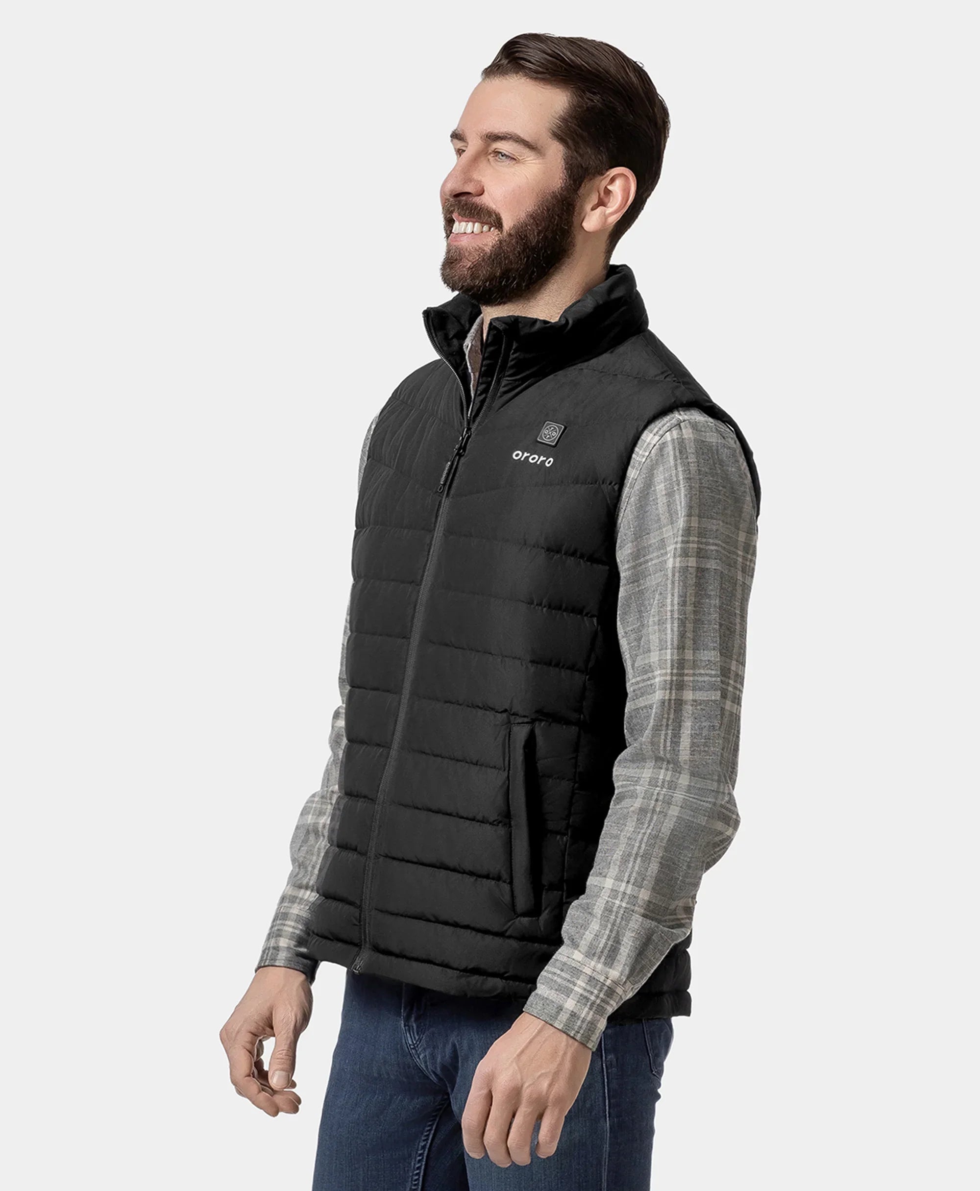 ORORO Heated (Open-box) Men's Heated Lightweight Down Vest (Battery Set Not Included) - Image 5