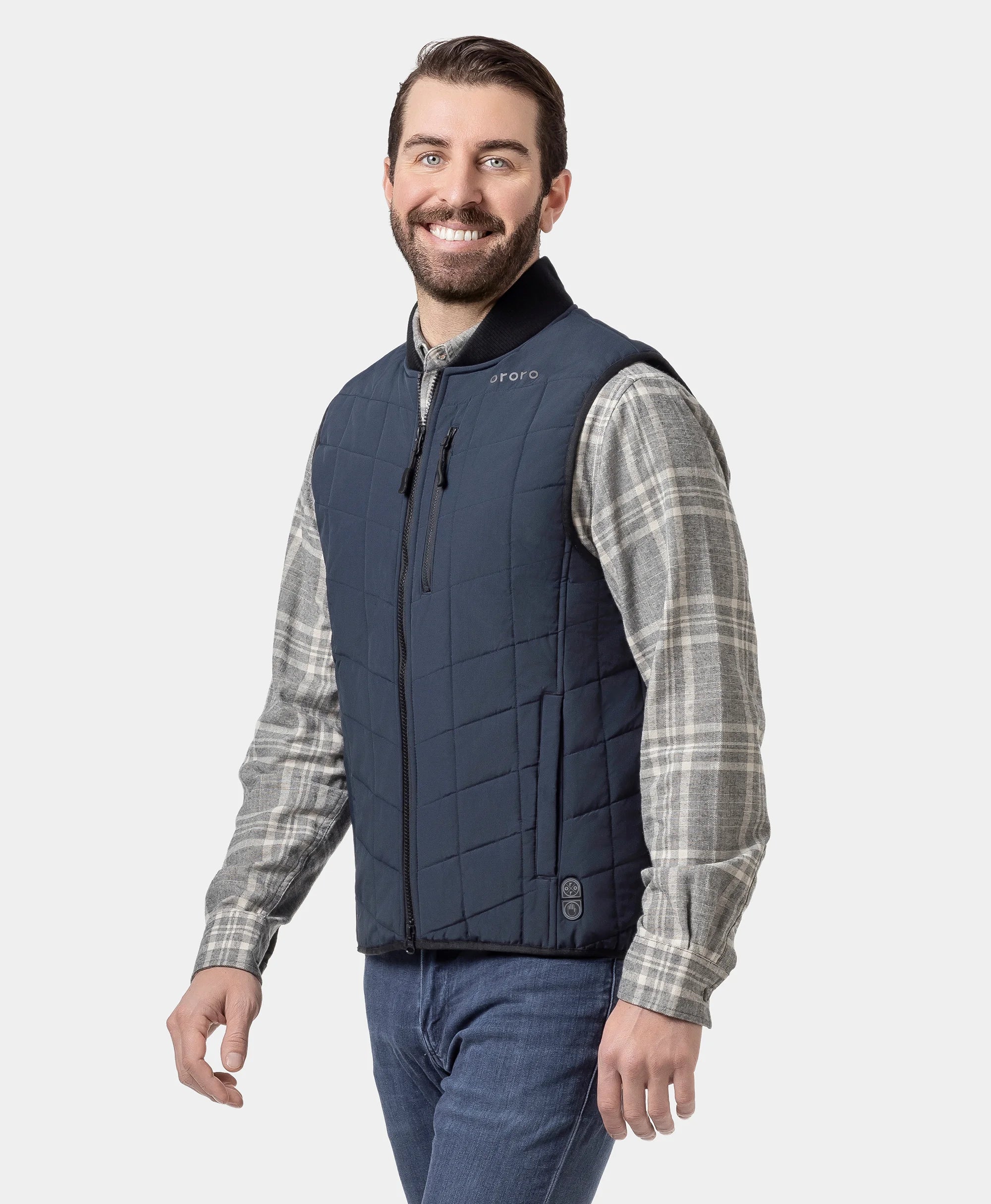 ORORO Heated Scranton Men's 5-Zone Insulated Heated Bomber Vest (Apparel Only) - Image 3