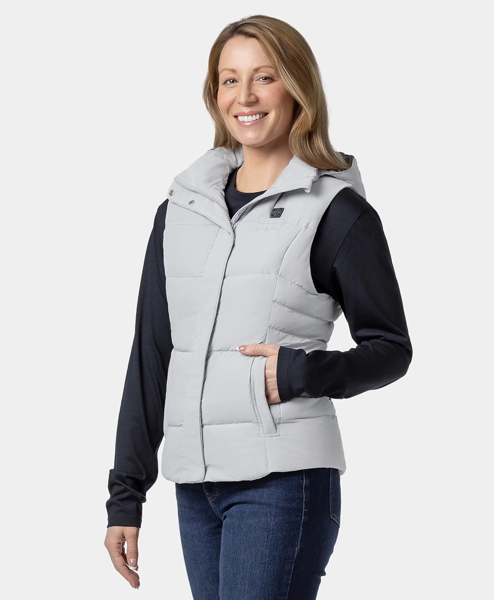 ORORO Heated Women's Heated Down Vest (800-Fill) - Image 4