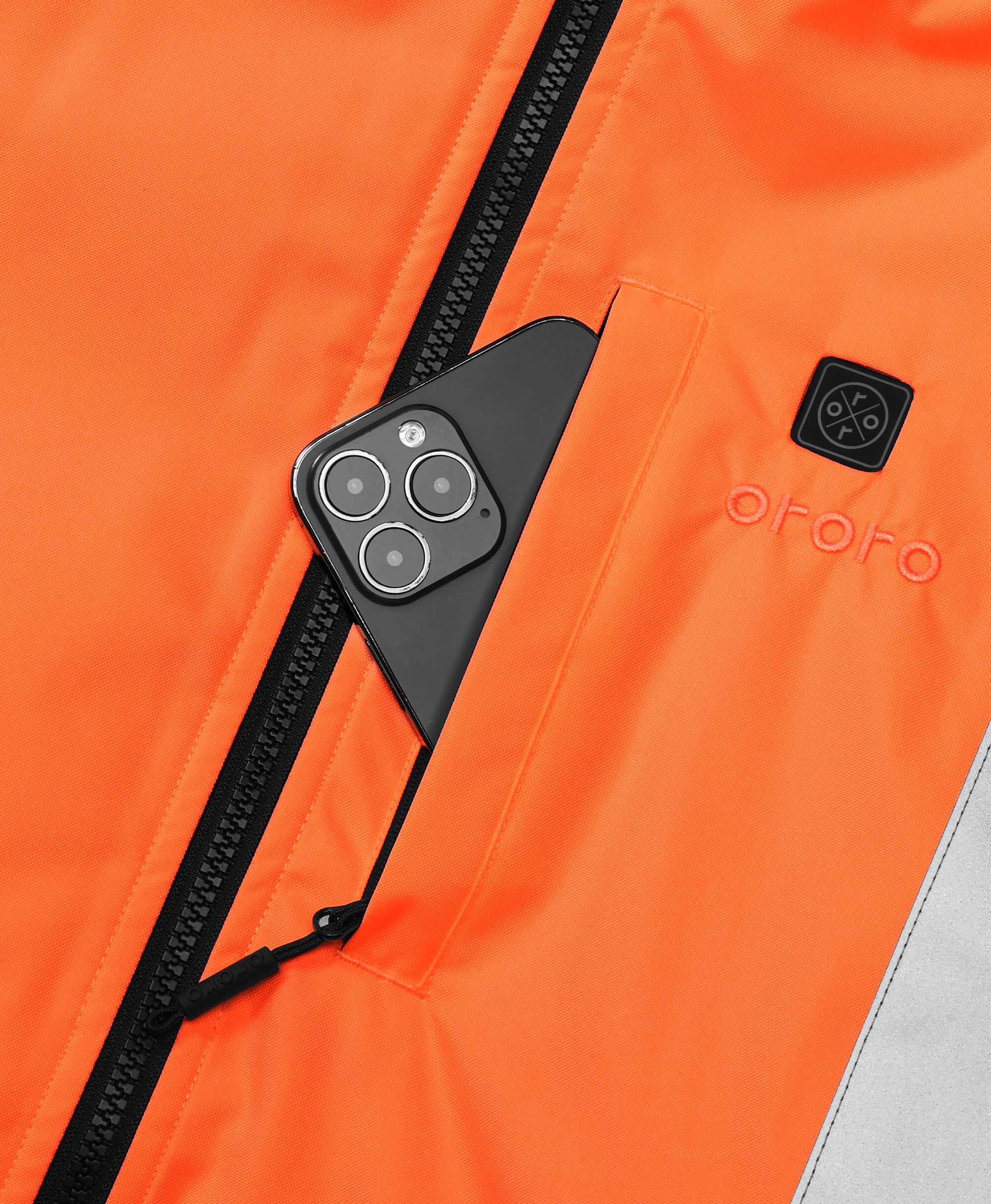 ORORO Heated (Open-box) Flagstaff Men's Heated High-Visibility Jacket (Battery Set Not Included) - Image 15