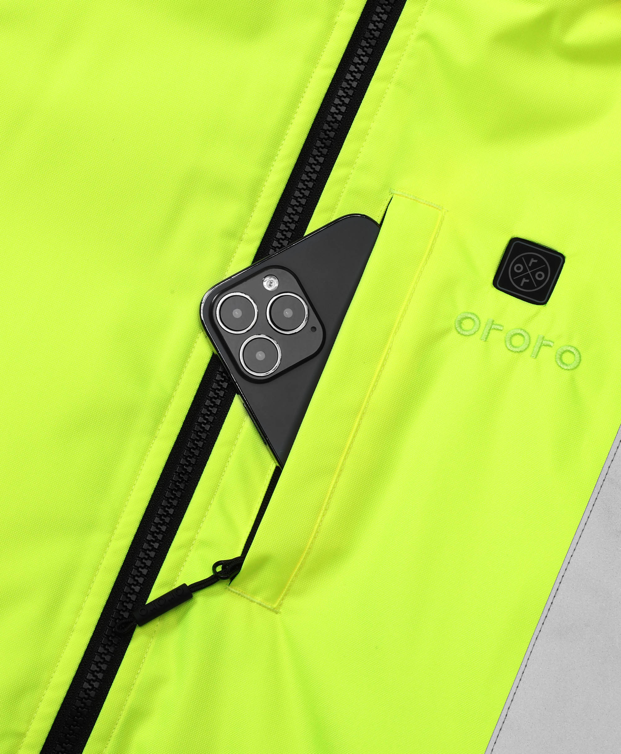 ORORO Heated (Open-box) Flagstaff Men's Heated High-Visibility Jacket (Battery Set Not Included) - Image 6