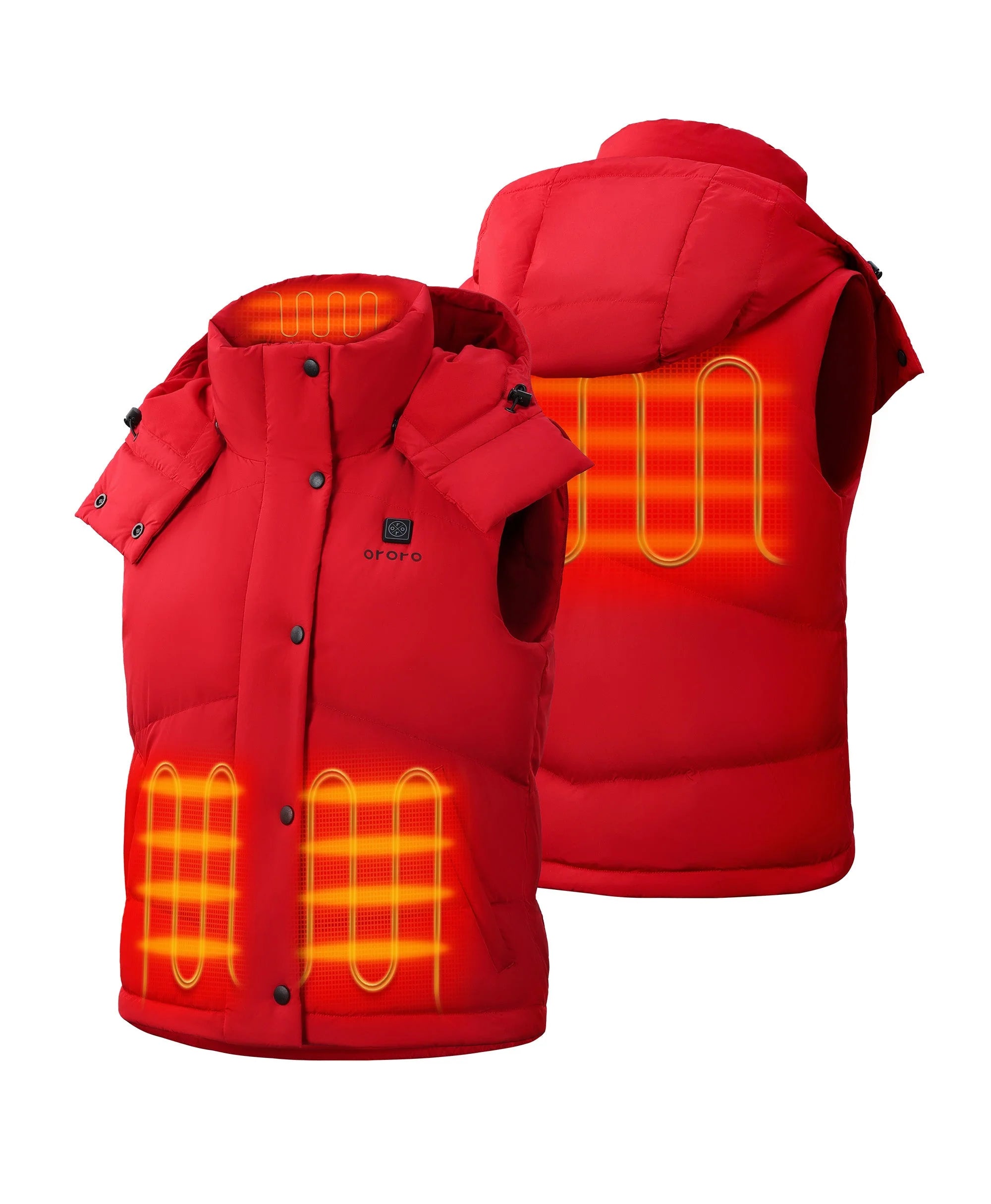 ORORO Heated Women's Heated Cropped Puffer Down Vest - Image 18