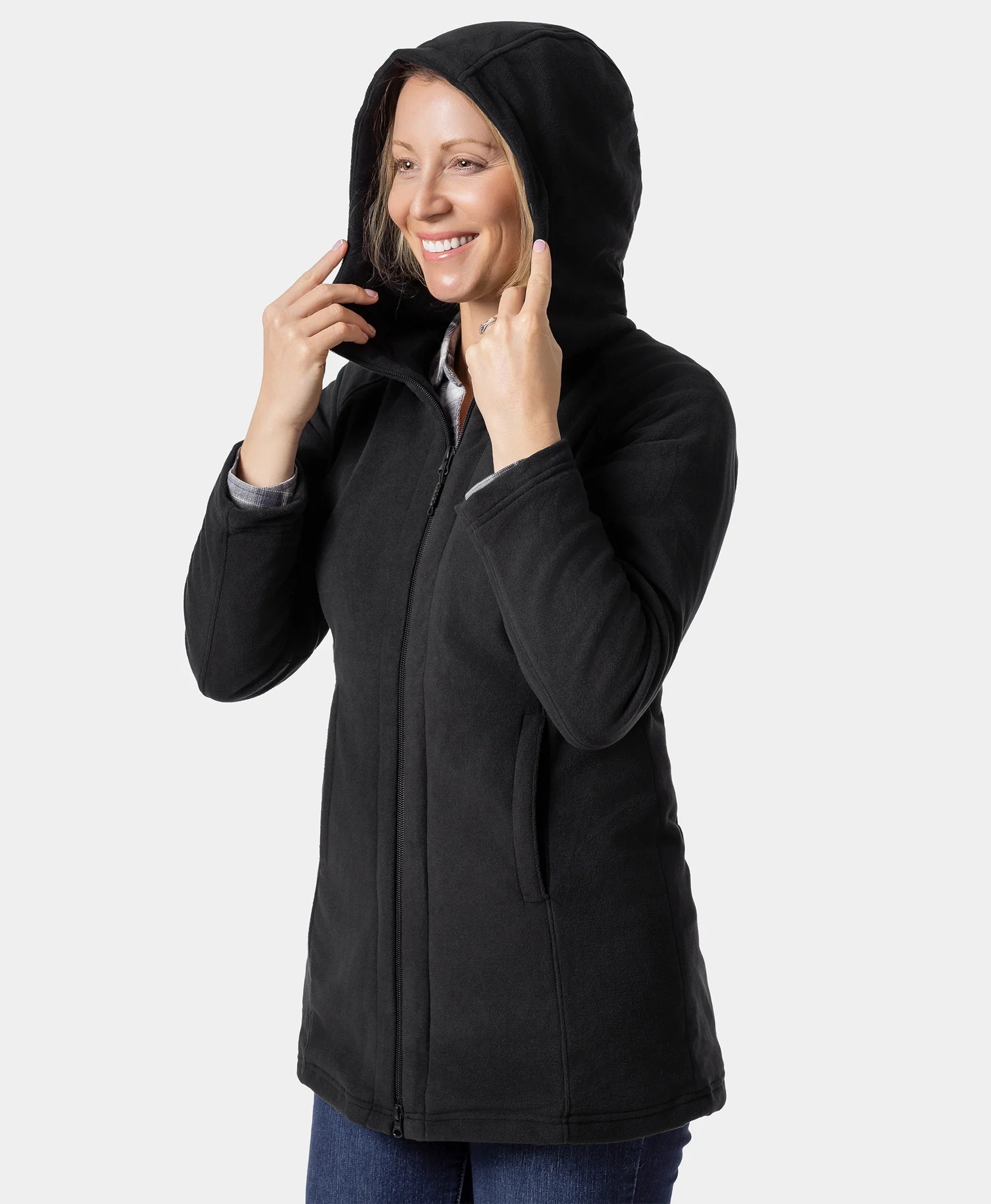 ORORO Heated Felicity Women's Heated Fleece Hoodie Jacket (Apparel Only) - Image 5