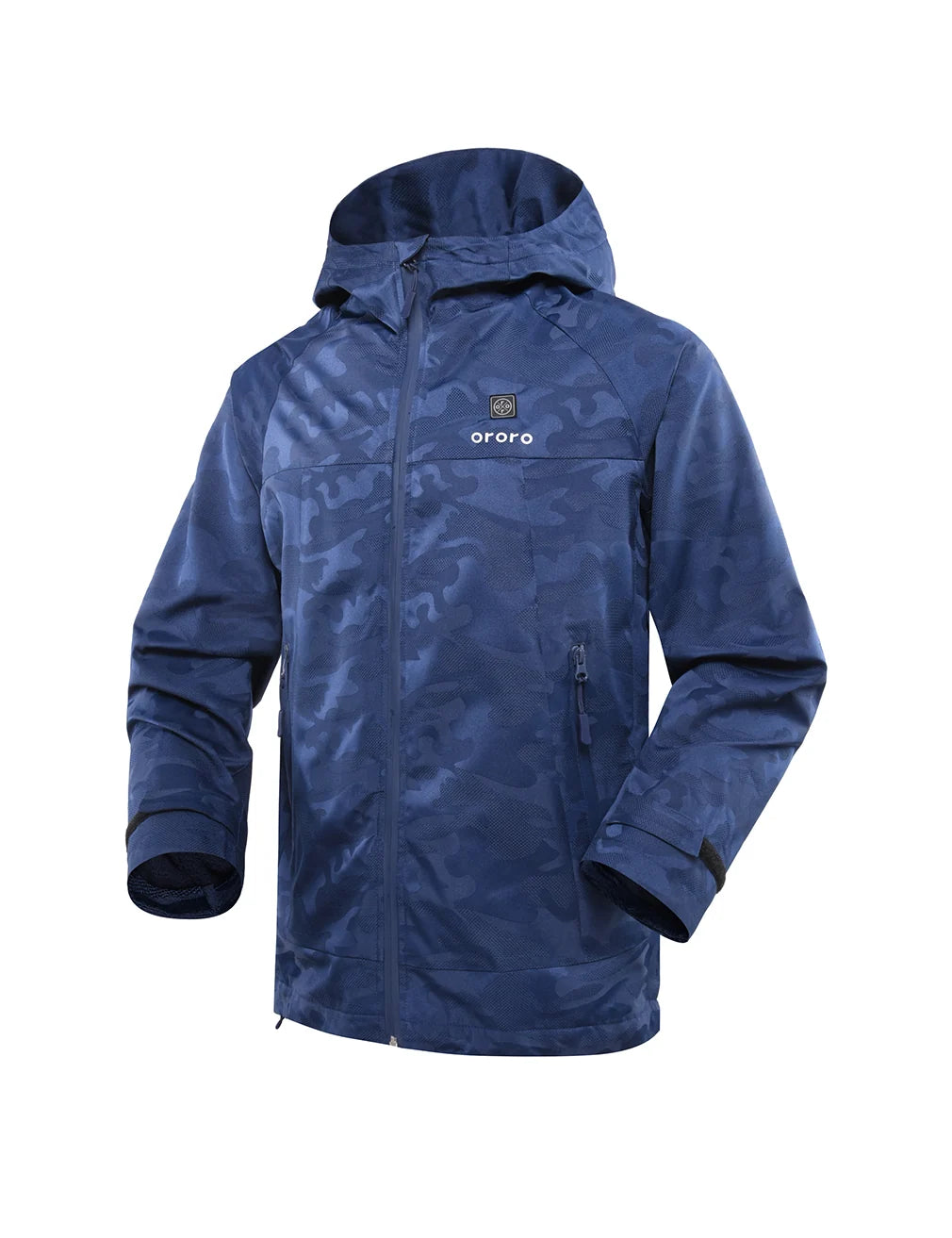 ORORO Heated Women Camo Heated Jacket - Navy (Discontinued) - Image 6