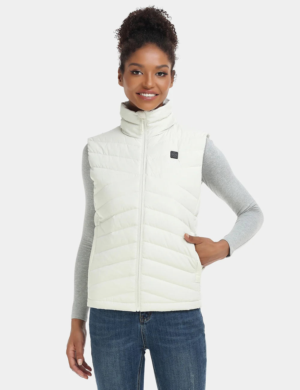 ORORO Heated Women's Heated Lightweight Down Vest - Image 17