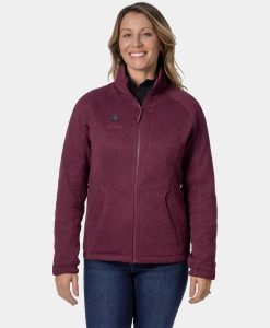 ORORO Heated Augusta Tournament Women's 4-Zone Heated Sweater Fleece Jacket (Apparel Only)