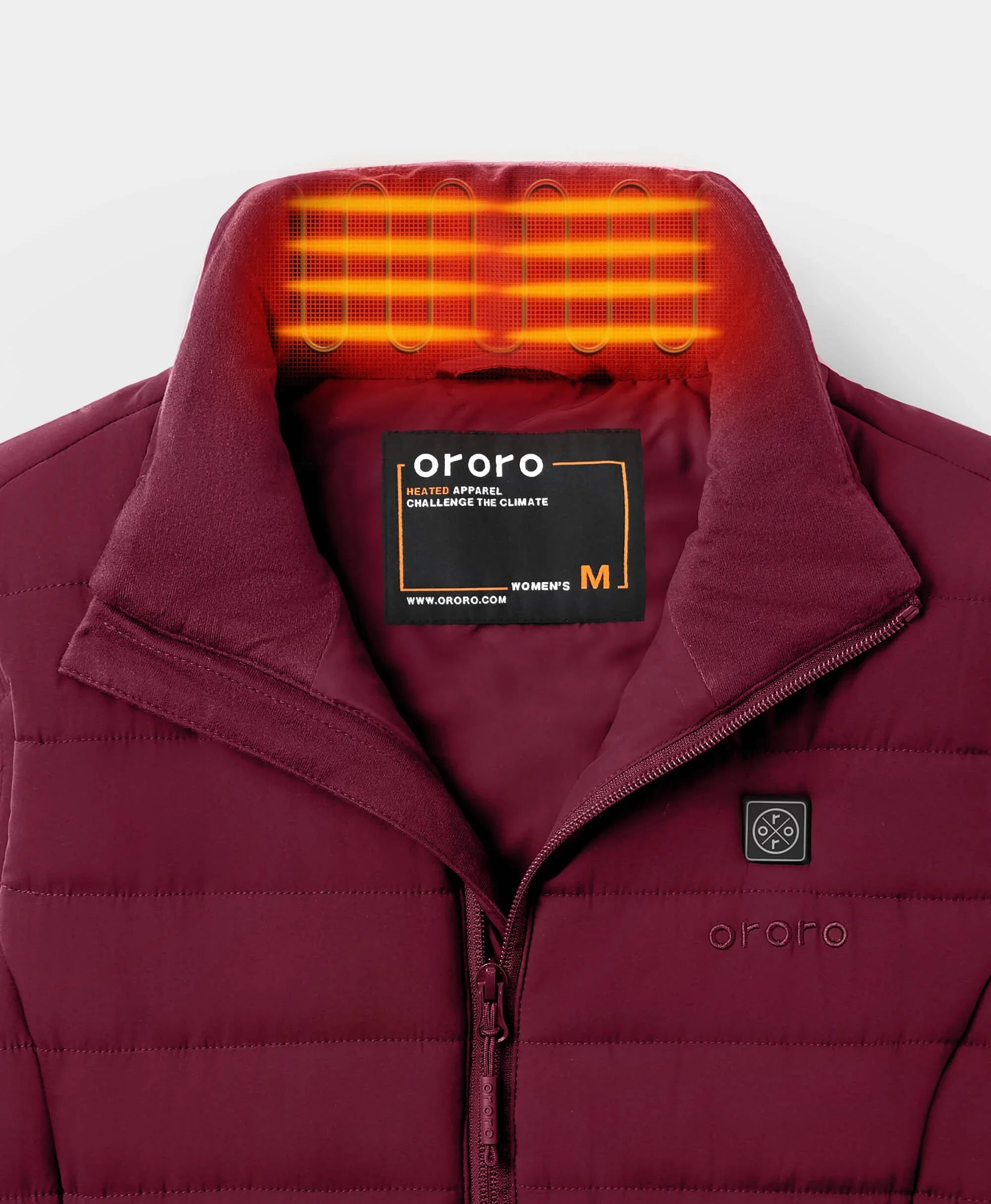 ORORO Heated Tribeca Women's Heated Long Puffer Vest (Apparel Only) - Image 21