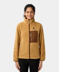 Alternative view of ORORO Heated (Open-box) Women's Colorblock Recycled Fleece Heated Jacket (Battery Set Not Included)