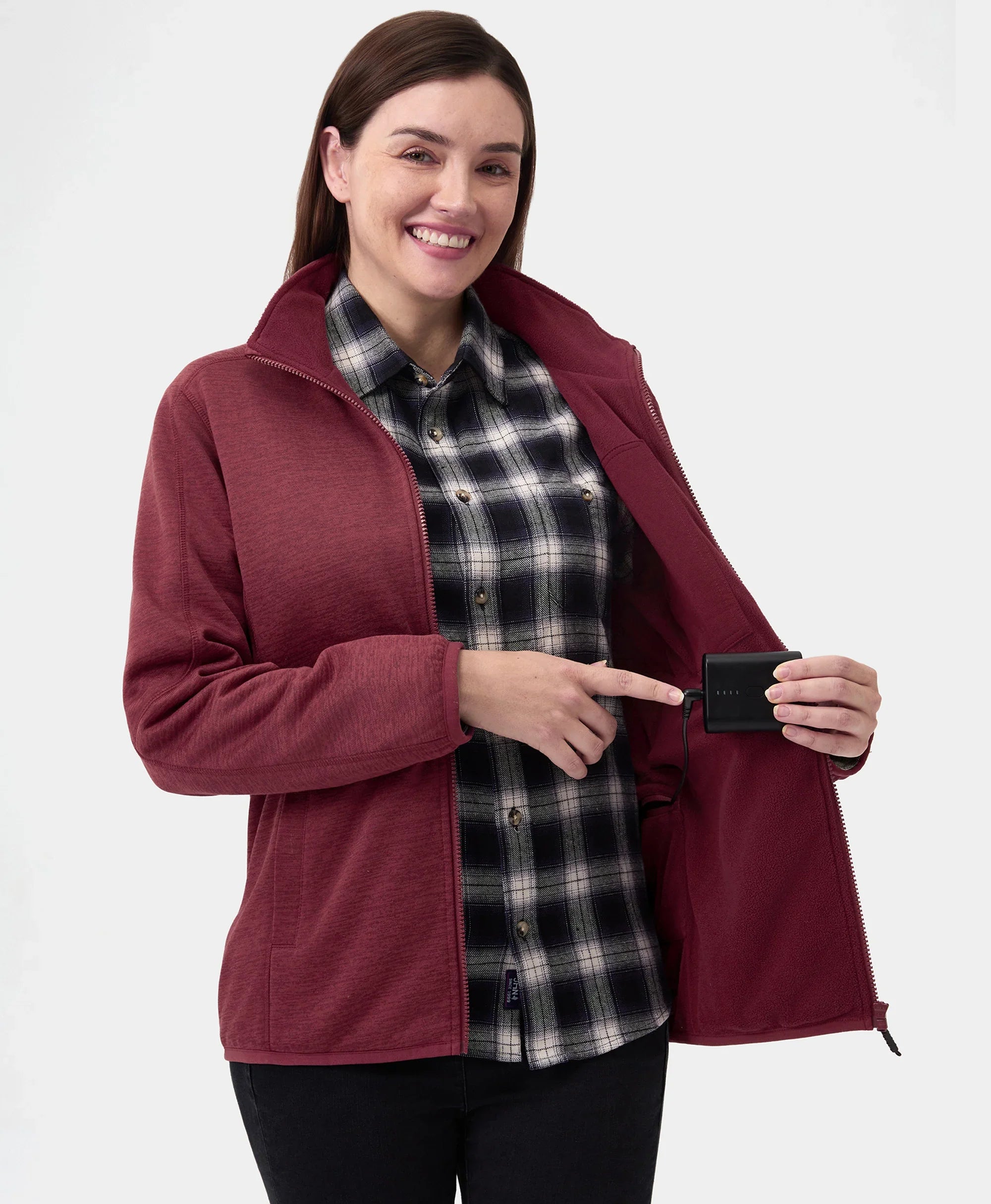 ORORO Heated Women's Heated Full-Zip Fleece Jacket - Image 23