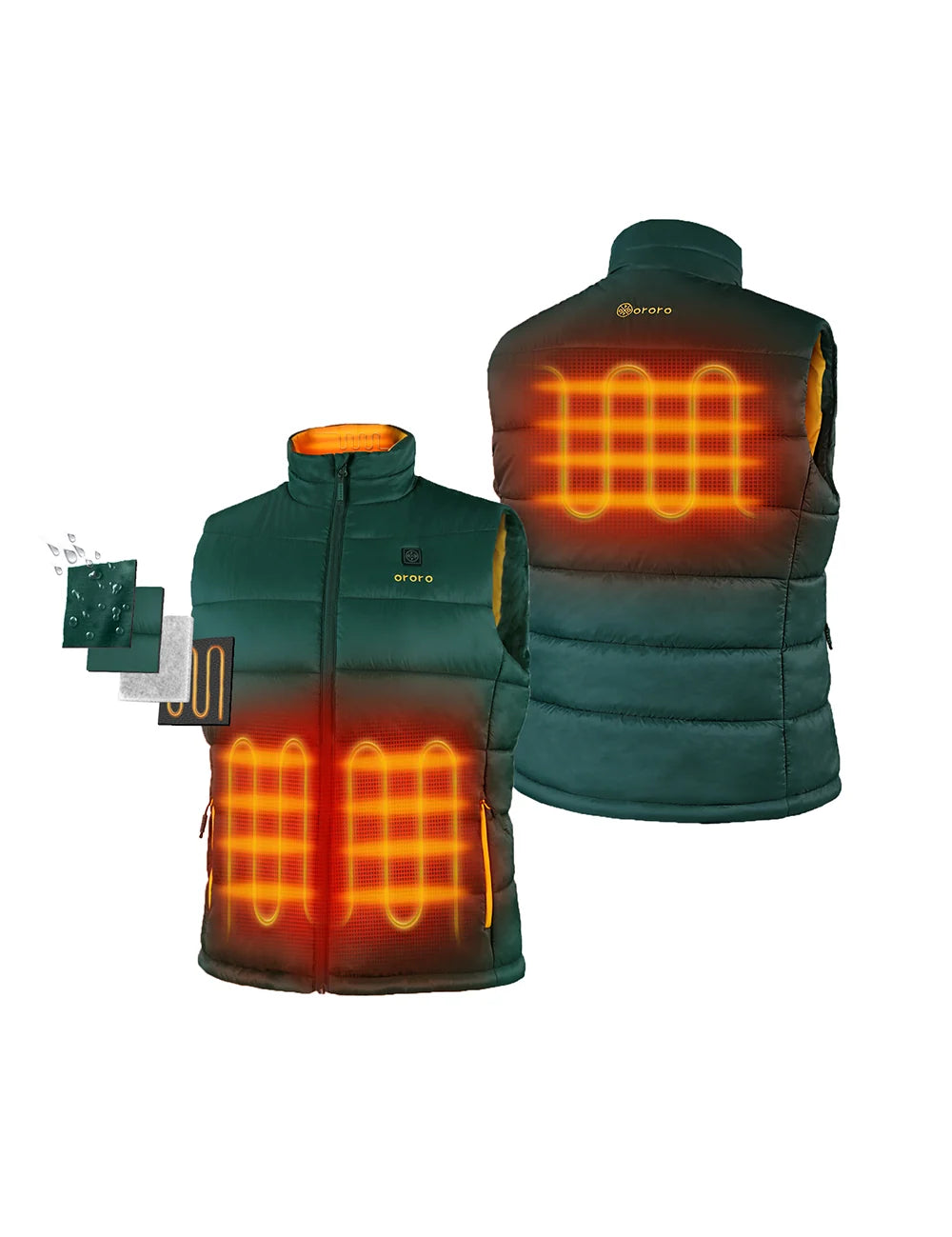 ORORO Heated (Open-box) Men's Classic Heated Vest (Battery Set Not Included) - Image 49