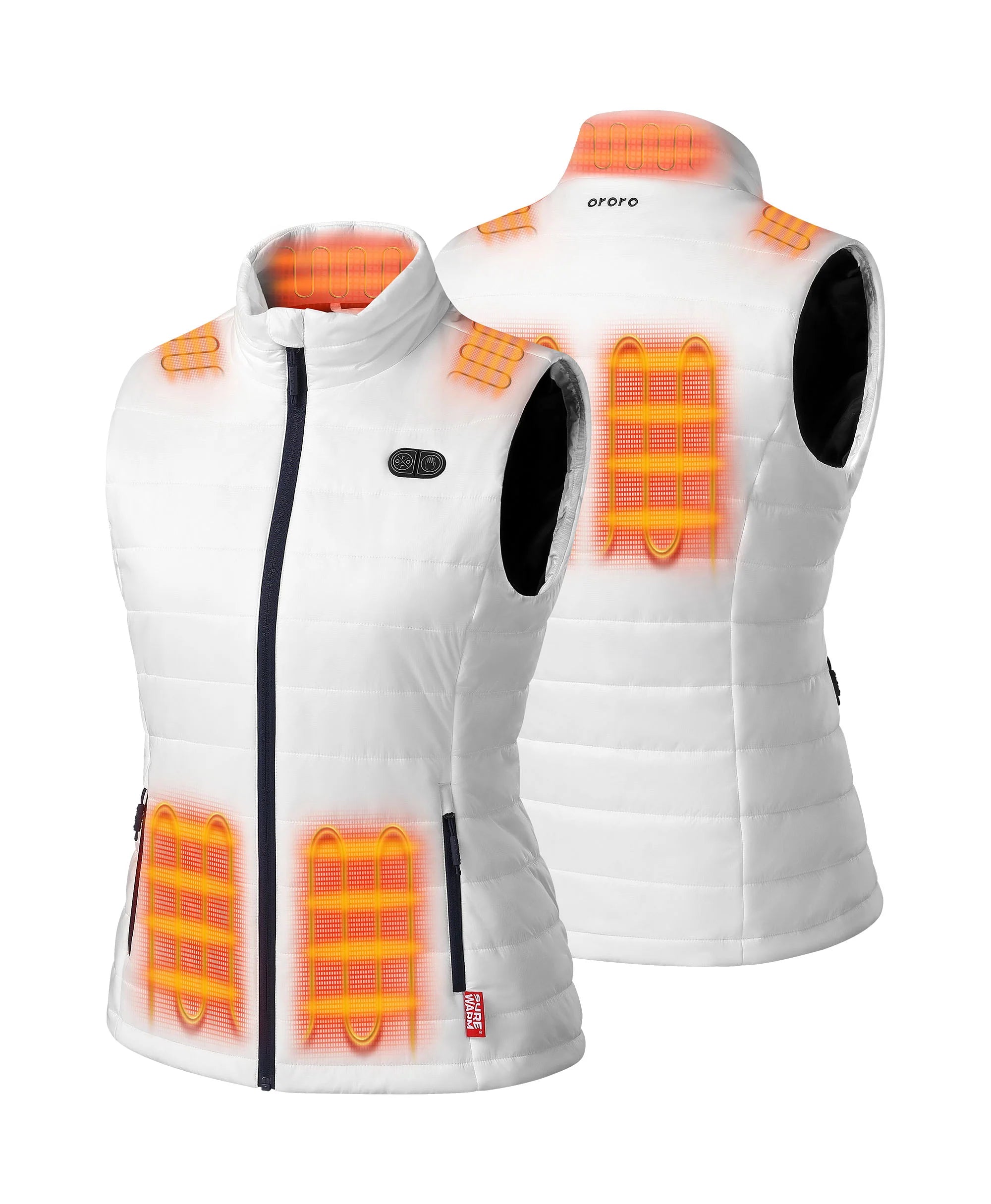 ORORO Heated (Open-box) SureWarm® Women's 7-Zone Dual-Control Classic Pro Heated Vest (Battery Set Not Included) - Image 17