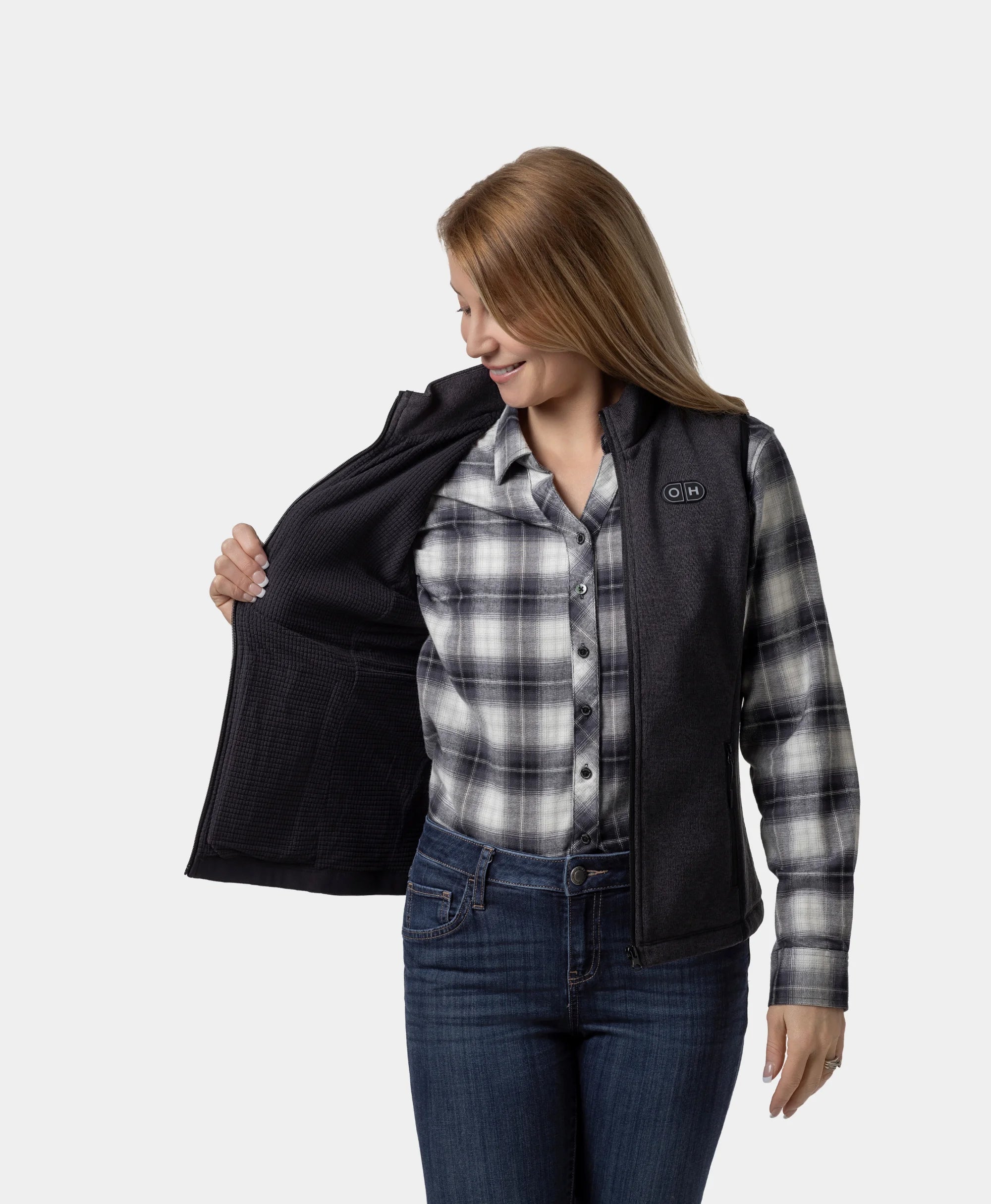 ORORO Heated ORORO Heated x OpenHeat OH-1 Women’s Heated Recycled Fleece Vest (w/ Type-C Power Port) - Image 6