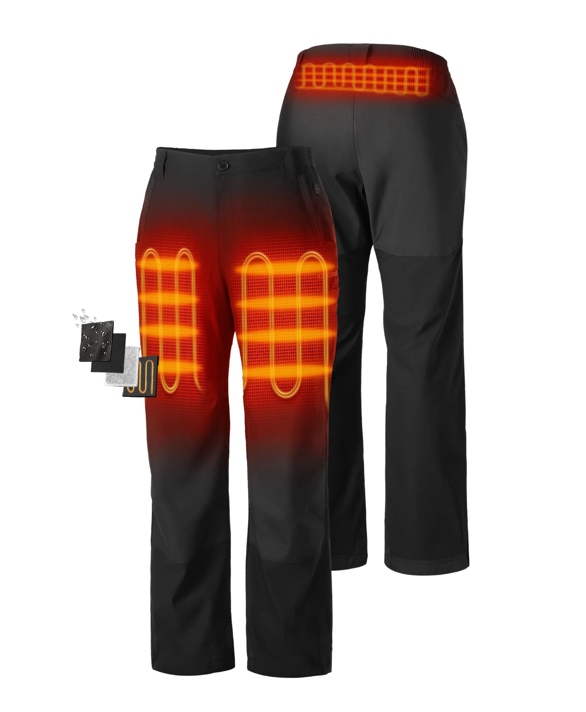 ORORO Heated Bristol Lite Women's Heated Utility Fleece Lined Pants (ORORO Heated Final Sale) - Image 2