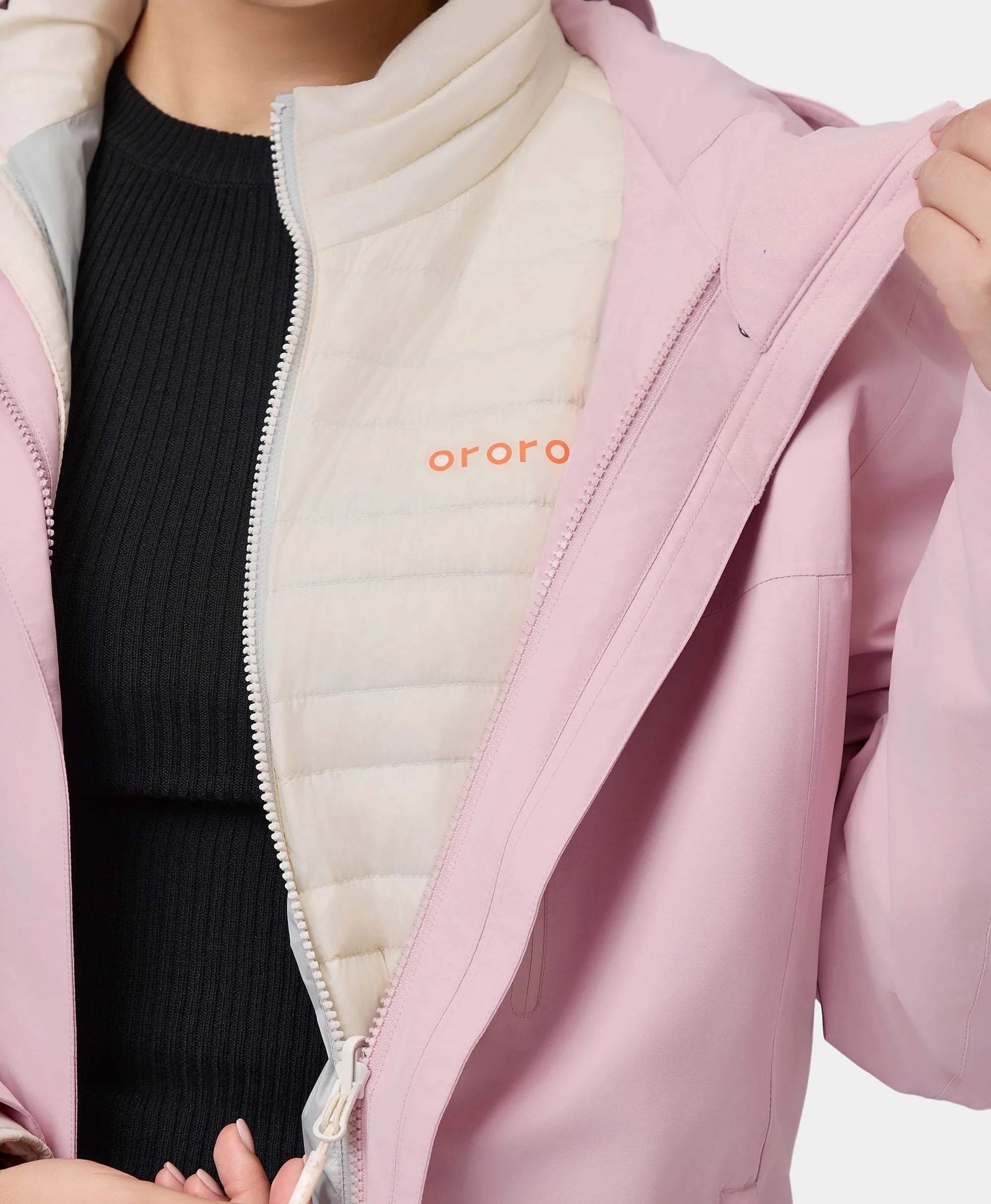 ORORO Heated River Ridge Women's 3-in-1 Heated Jacket with Down Liner - Image 34