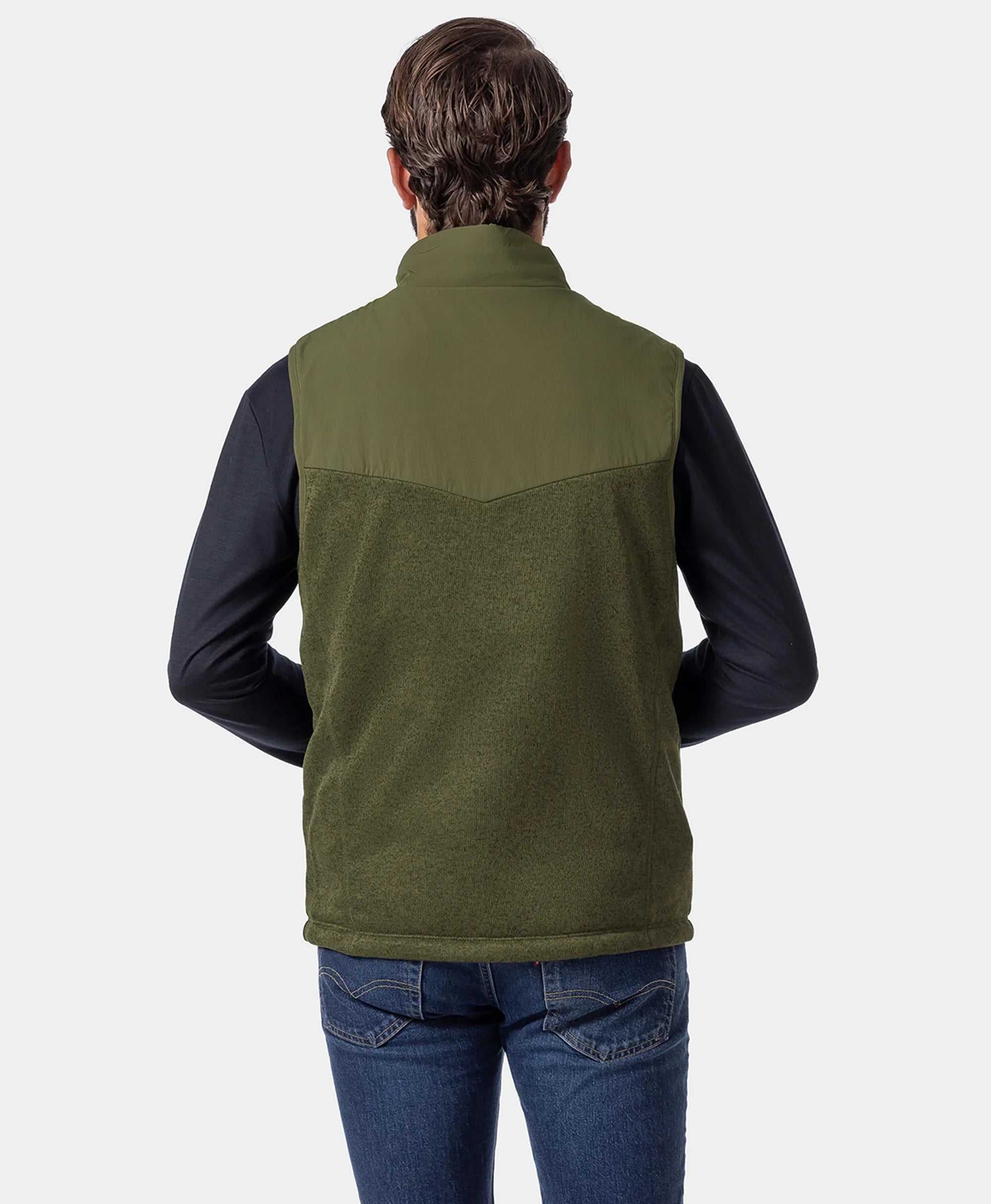 ORORO Heated Augusta Men's Heated Sweater Fleece Vest - Image 29