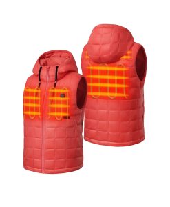 ORORO Heated (Open-box) PuffLyte™ Women's Junior 4-Zone Hooded Heated Vest (Battery Set Not Included)