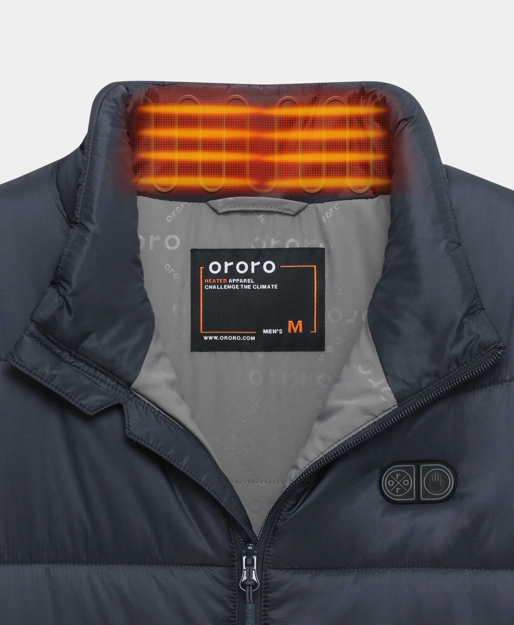 ORORO Heated SureWarm® Men's 7-Zone Dual-Control Classic Pro Heated Vest (Lower Back Heating) (Apparel Only) - Image 18