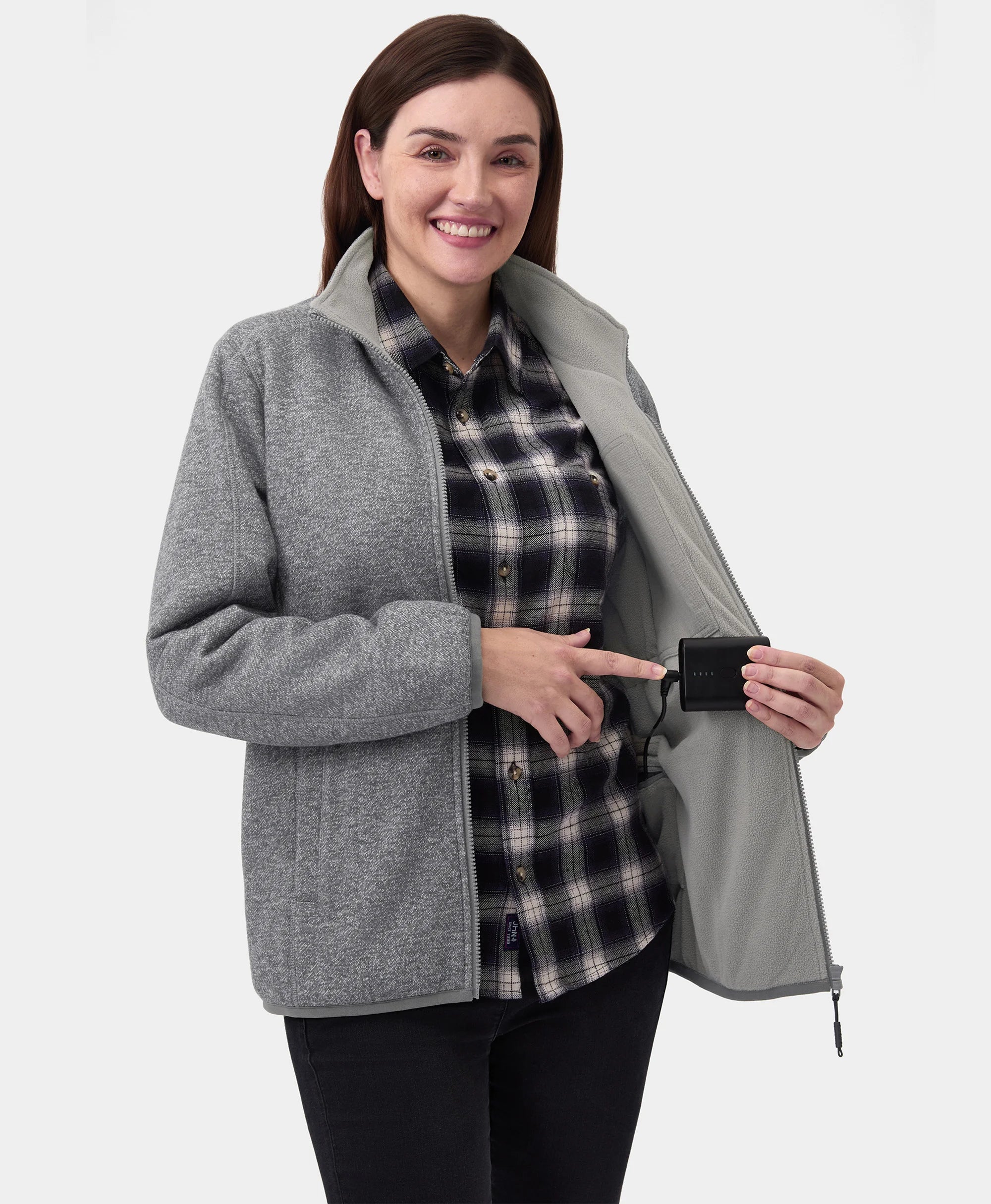 ORORO Heated Women's Heated Full-Zip Fleece Jacket - Image 32