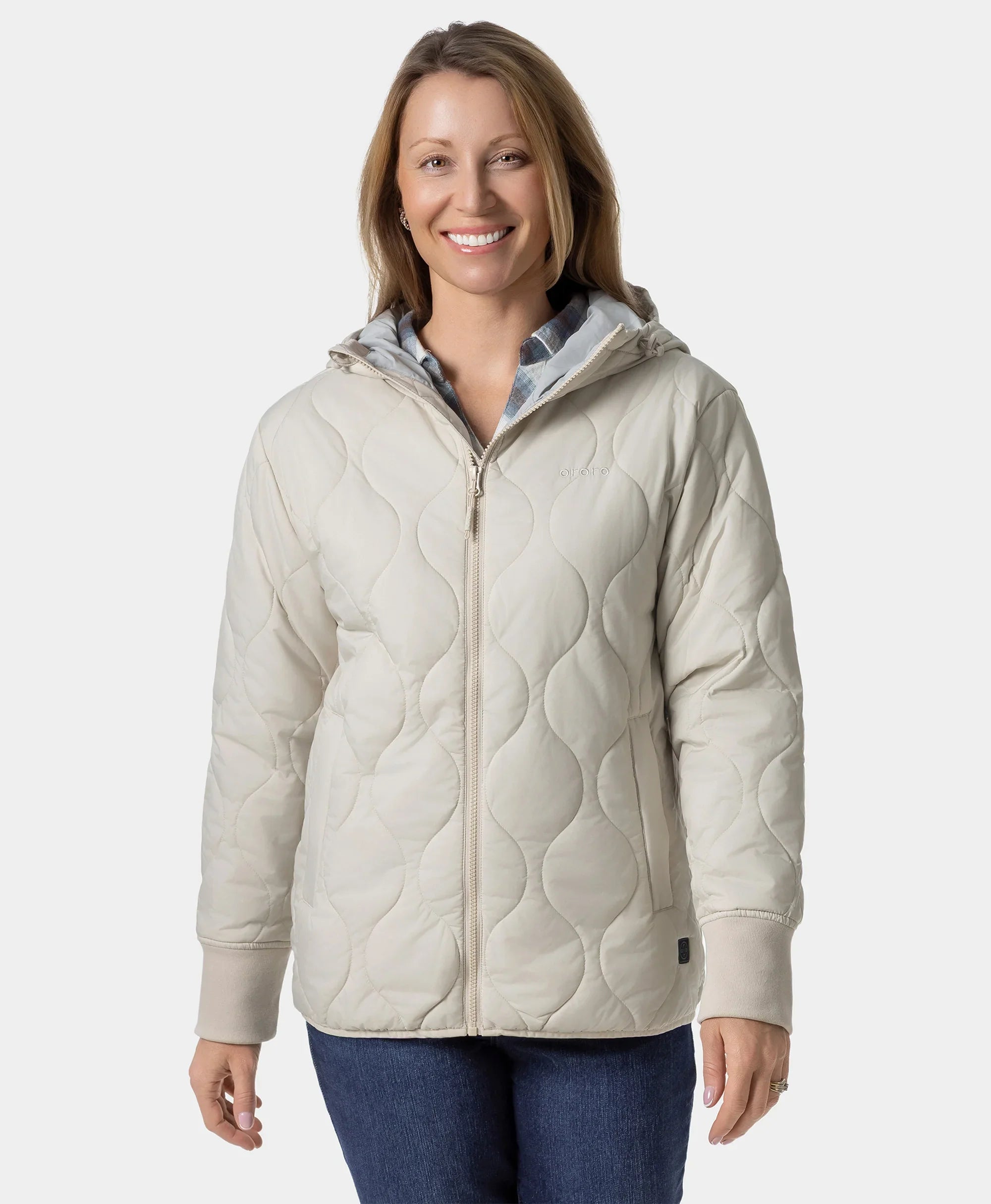ORORO Heated Stargazer Women's Heated Quilted Hoodie Jacket (ORORO Heated Final Sale) - Image 7