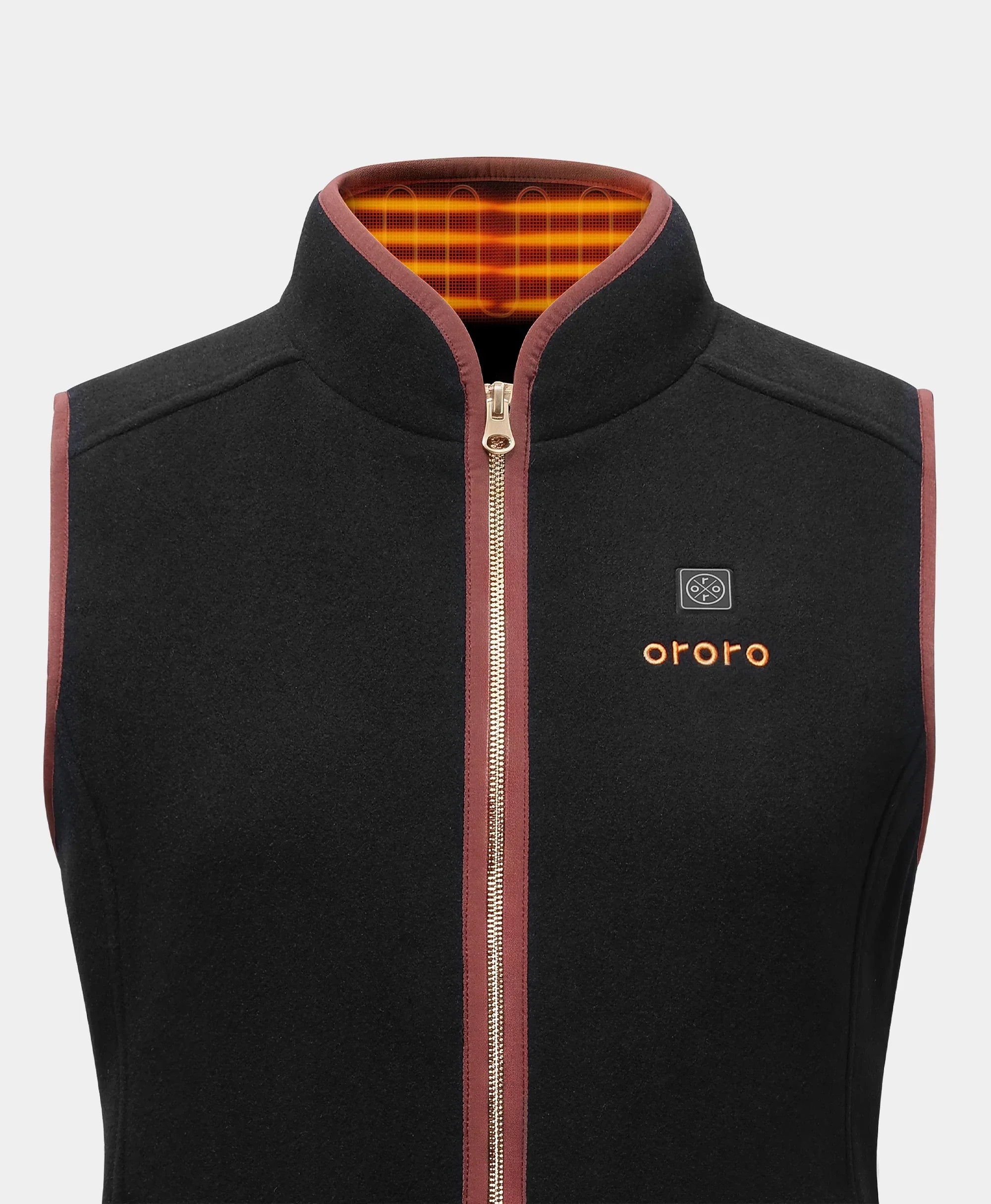 ORORO Heated Ascot Women's 4-Zone Heated Wool Vest - Image 7
