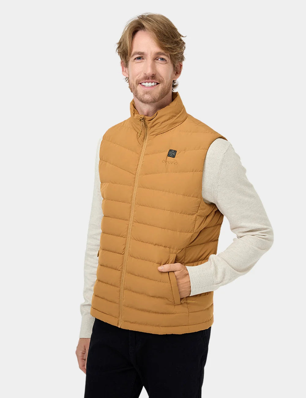 ORORO Heated (Open-box) Men's Heated Lightweight Down Vest (Battery Set Not Included) - Image 32